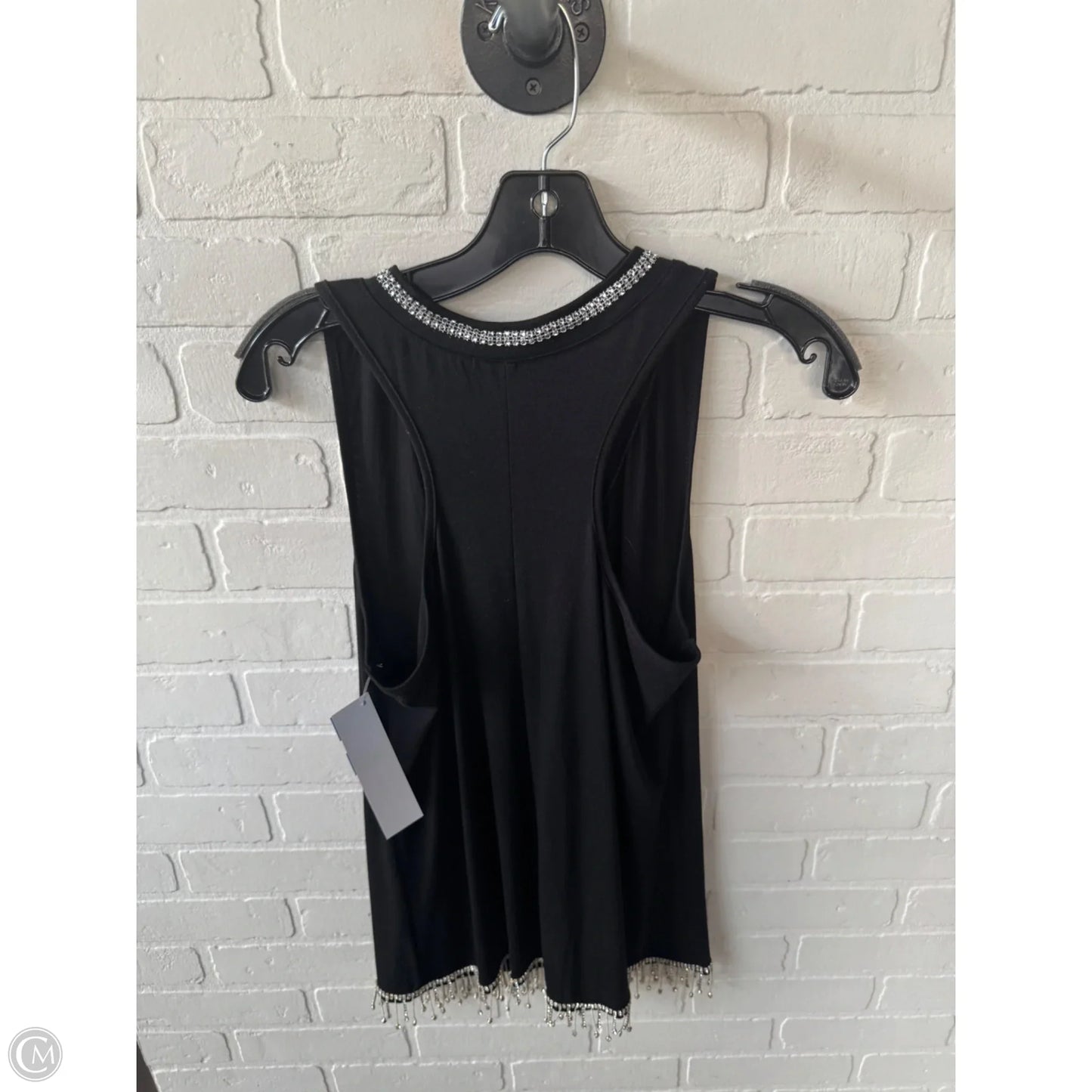 Top Sleeveless By Clothes Mentor In Black & Silver, Size: S