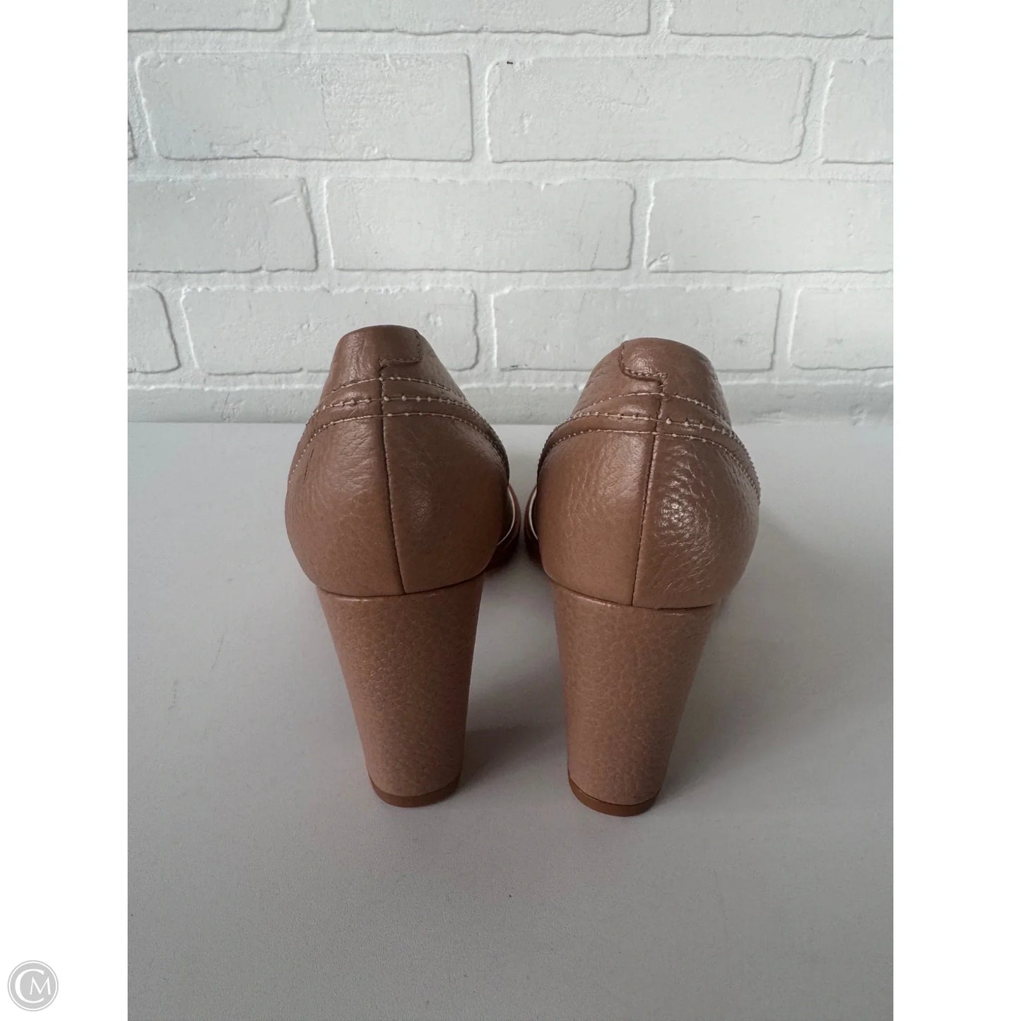 Shoes Heels Block By Clarks In Brown, Size: 6.5
