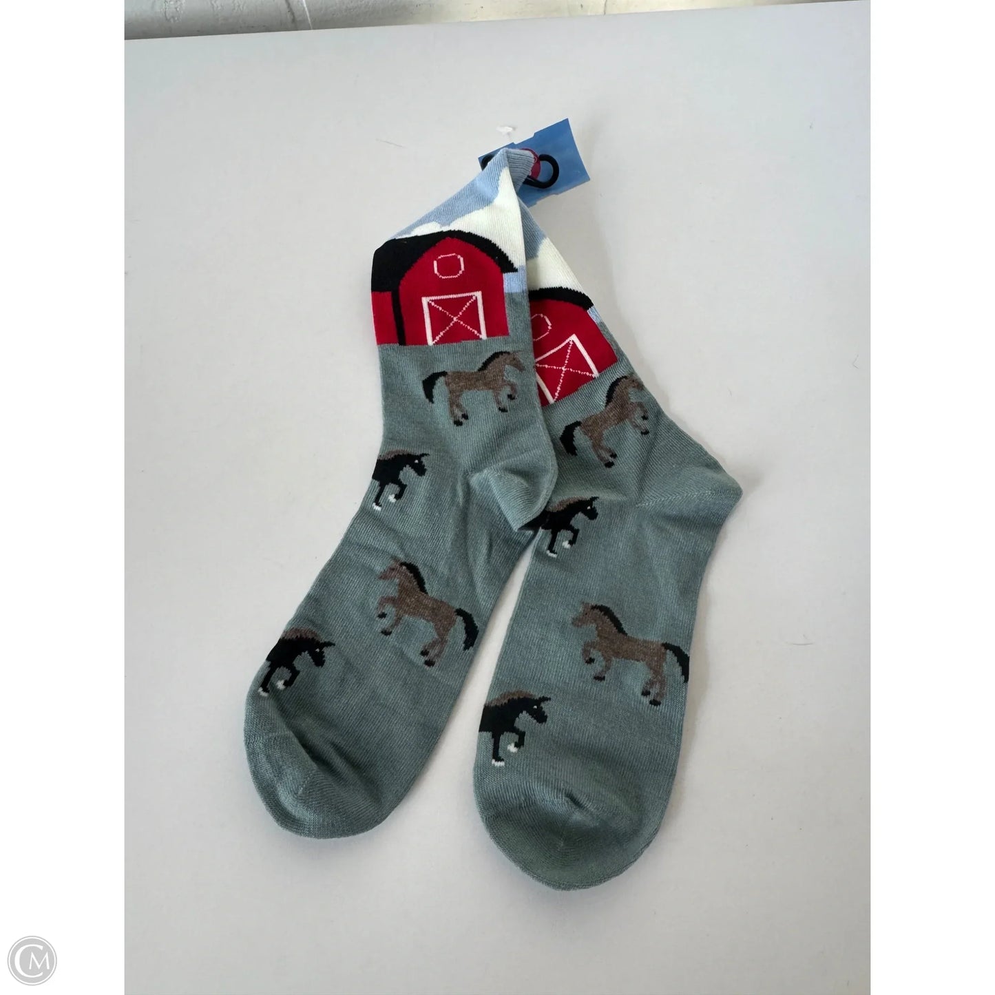 Socks By Clothes Mentor In Green & Red, Size: 0