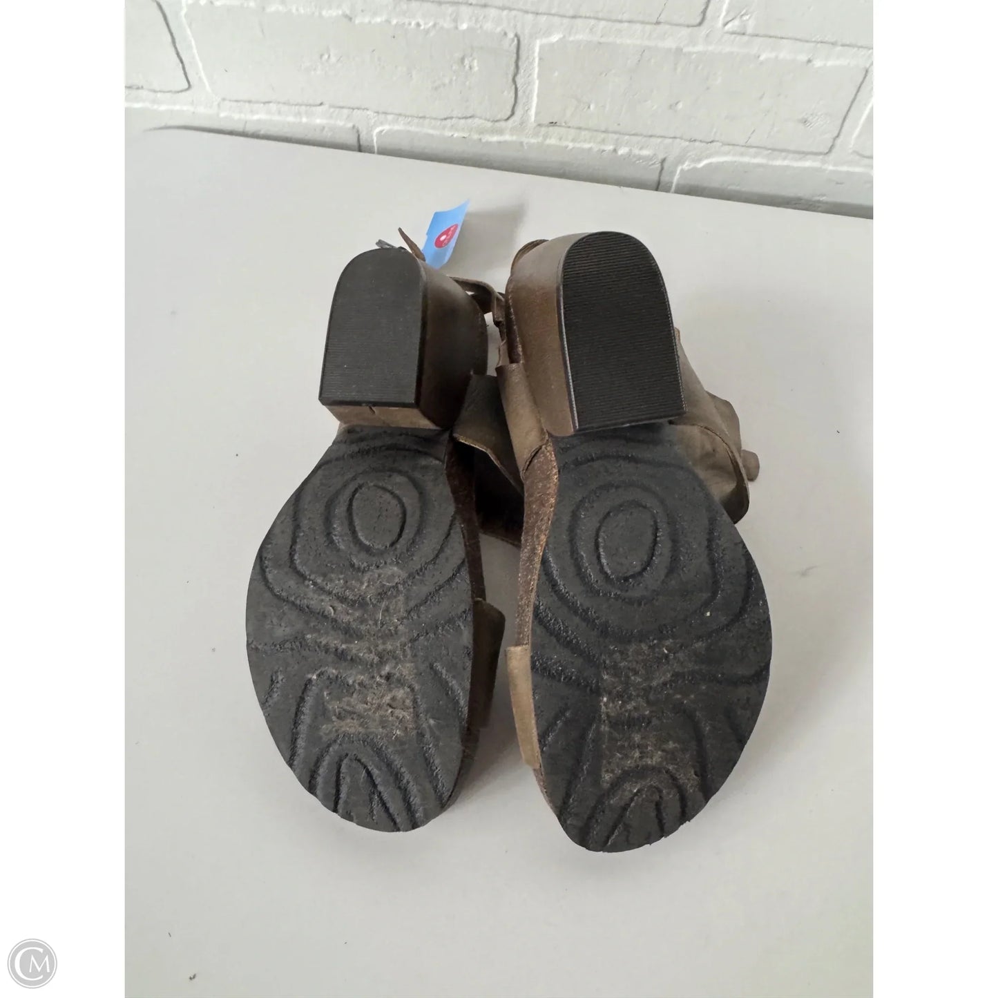 Sandals Heels Wedge By Otbt In Brown, Size: 7.5