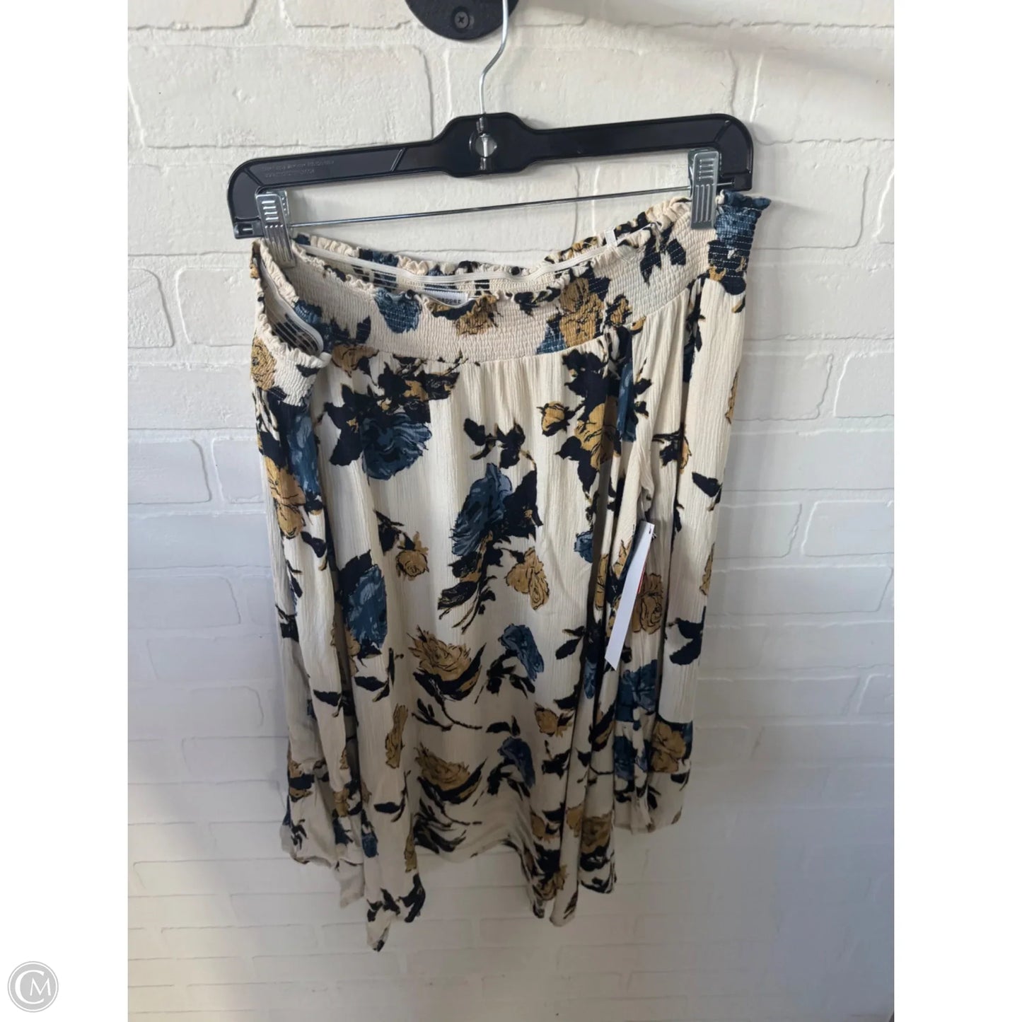 Tunic Long Sleeve By Blu Pepper In Blue & Cream, Size: L