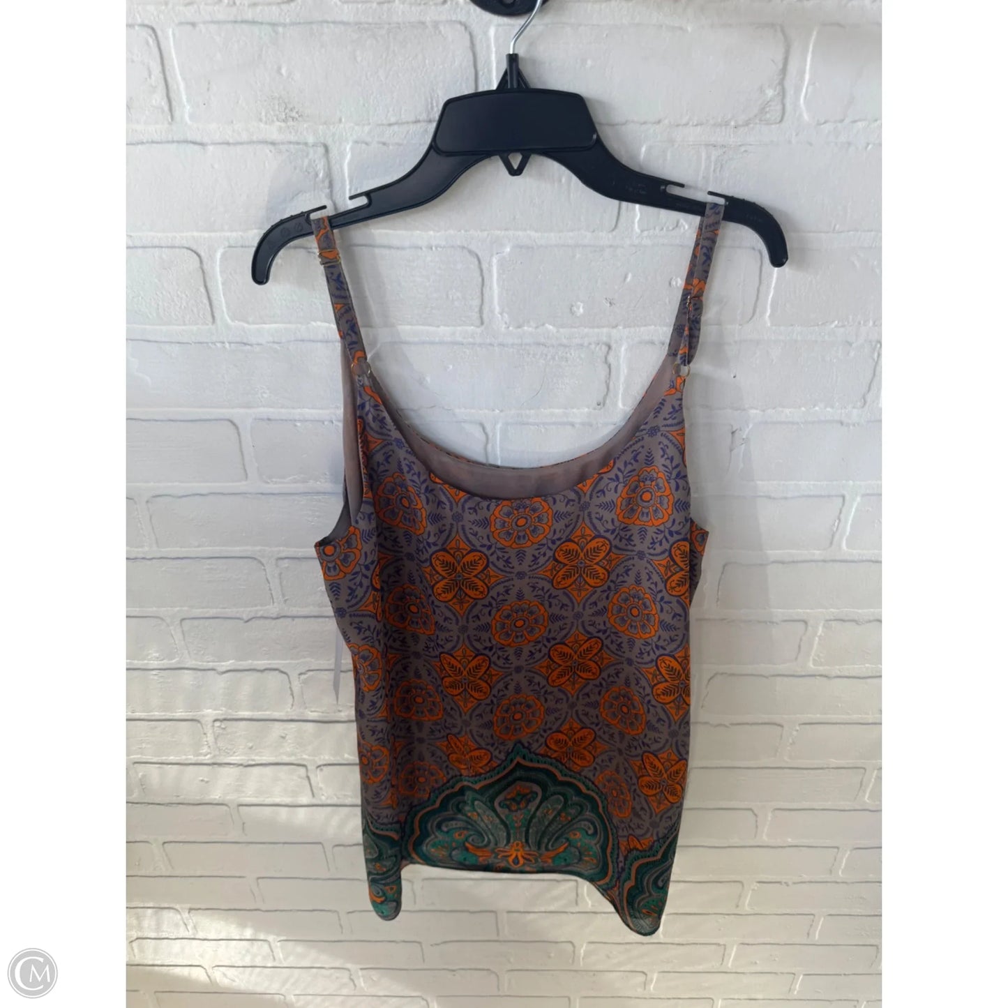 Blouse Sleeveless By Cabi In Grey & Orange, Size: M