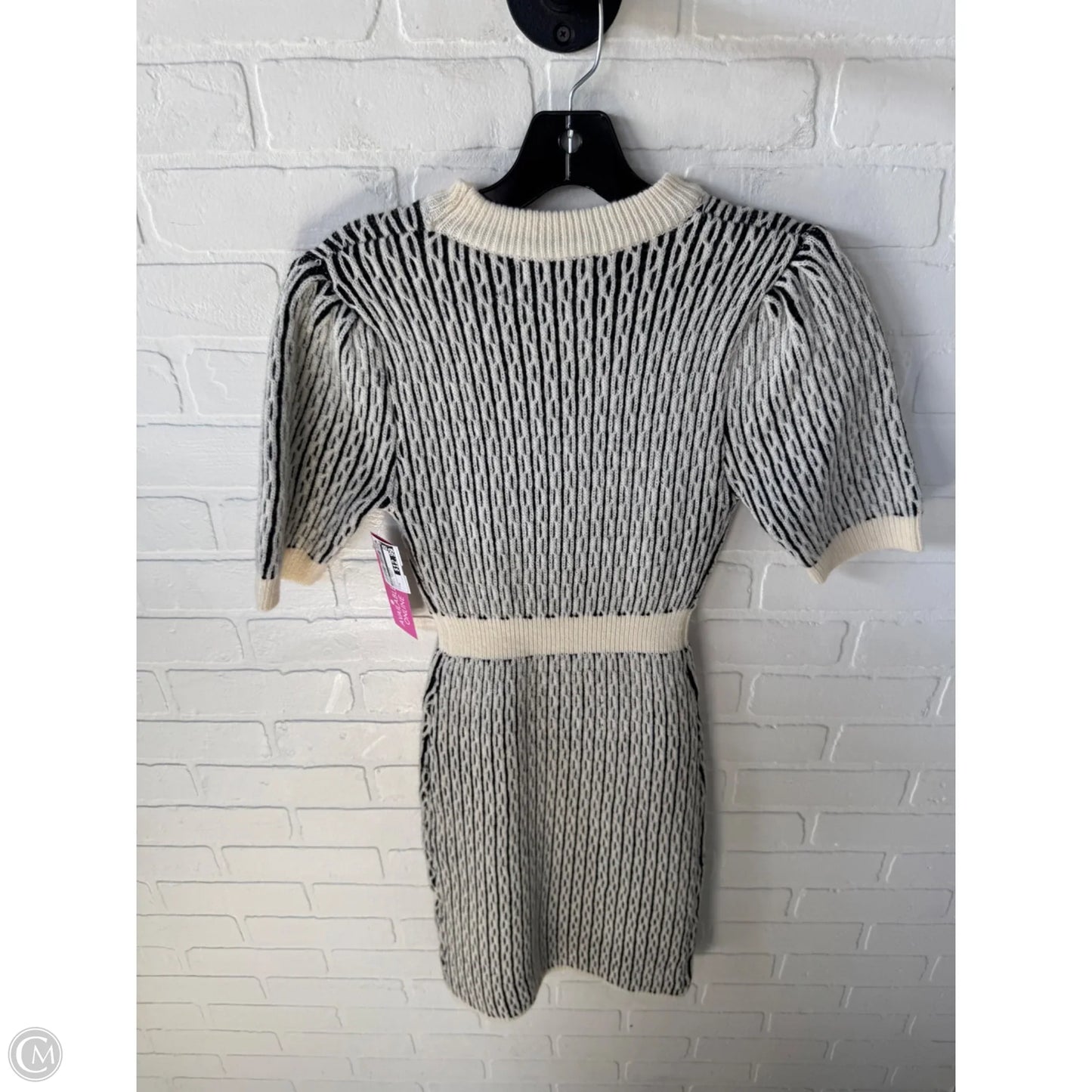 Dress Sweater By Shein In Black & Cream, Size: M