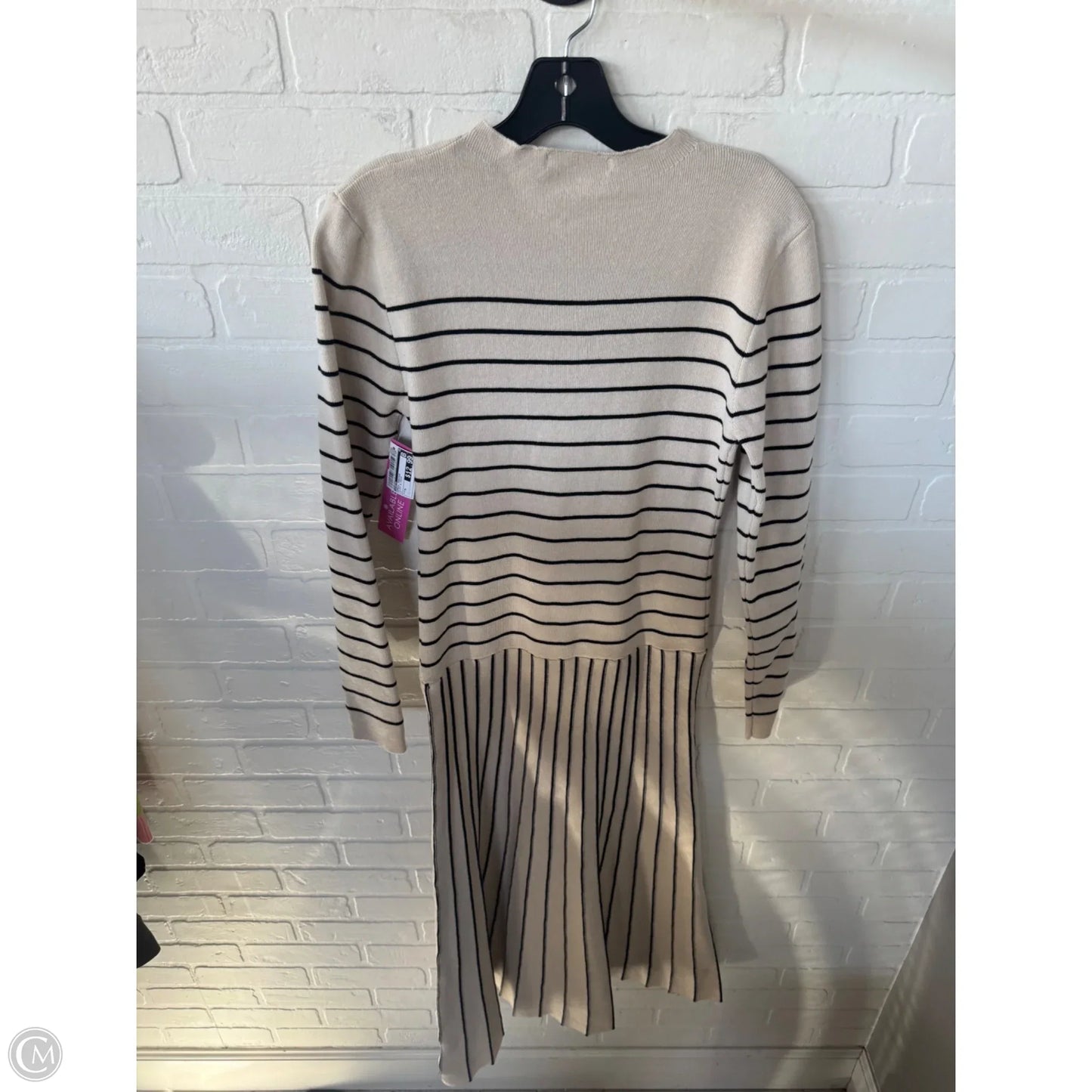 Dress Sweater By Shein In Black & Cream, Size: M