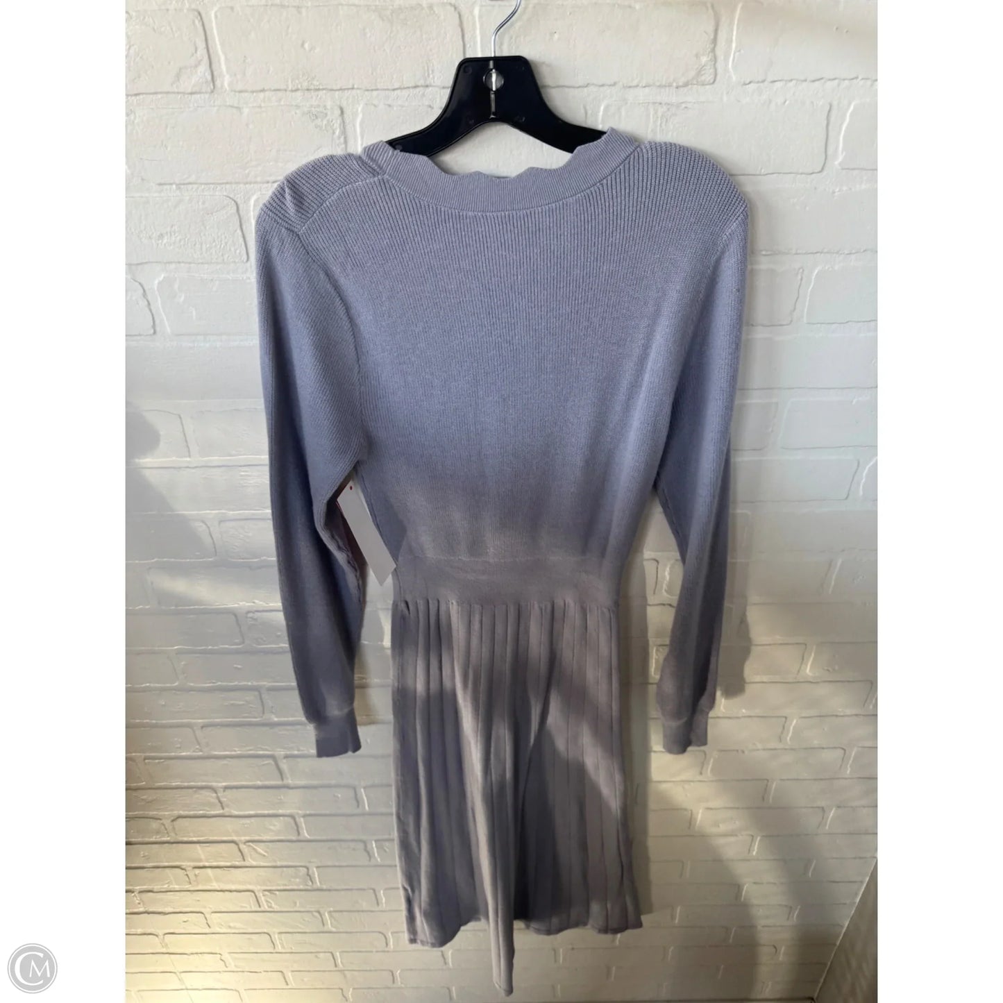 Dress Sweater By Dazy In Grey & Purple, Size: L
