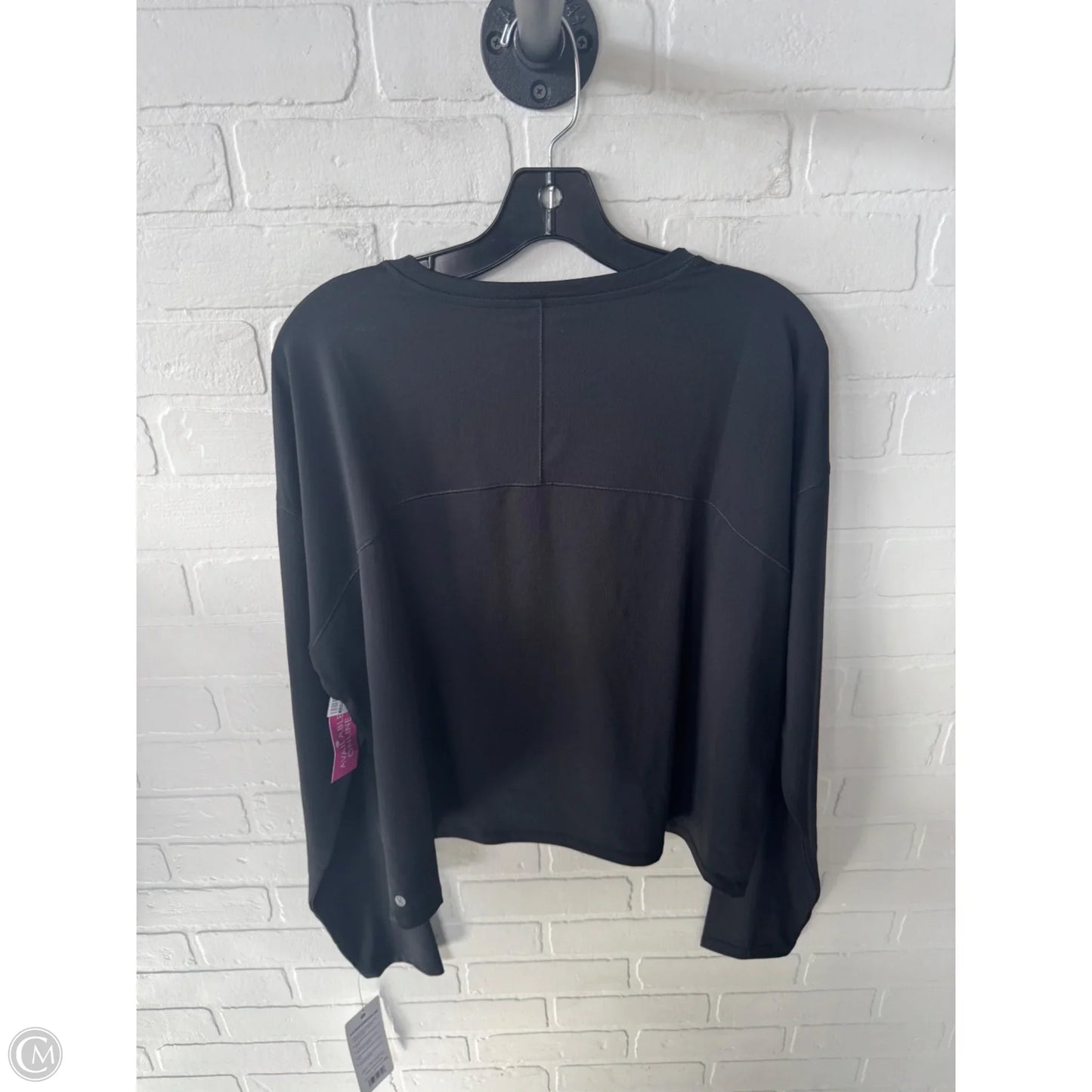 Athletic Top Long Sleeve Crewneck By Layer 8 In Black, Size: Xl