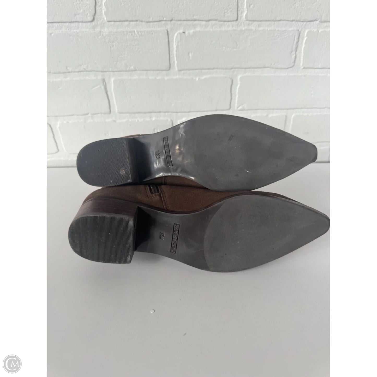 Boots Ankle Heels By Marc Fisher In Brown, Size: 7.5
