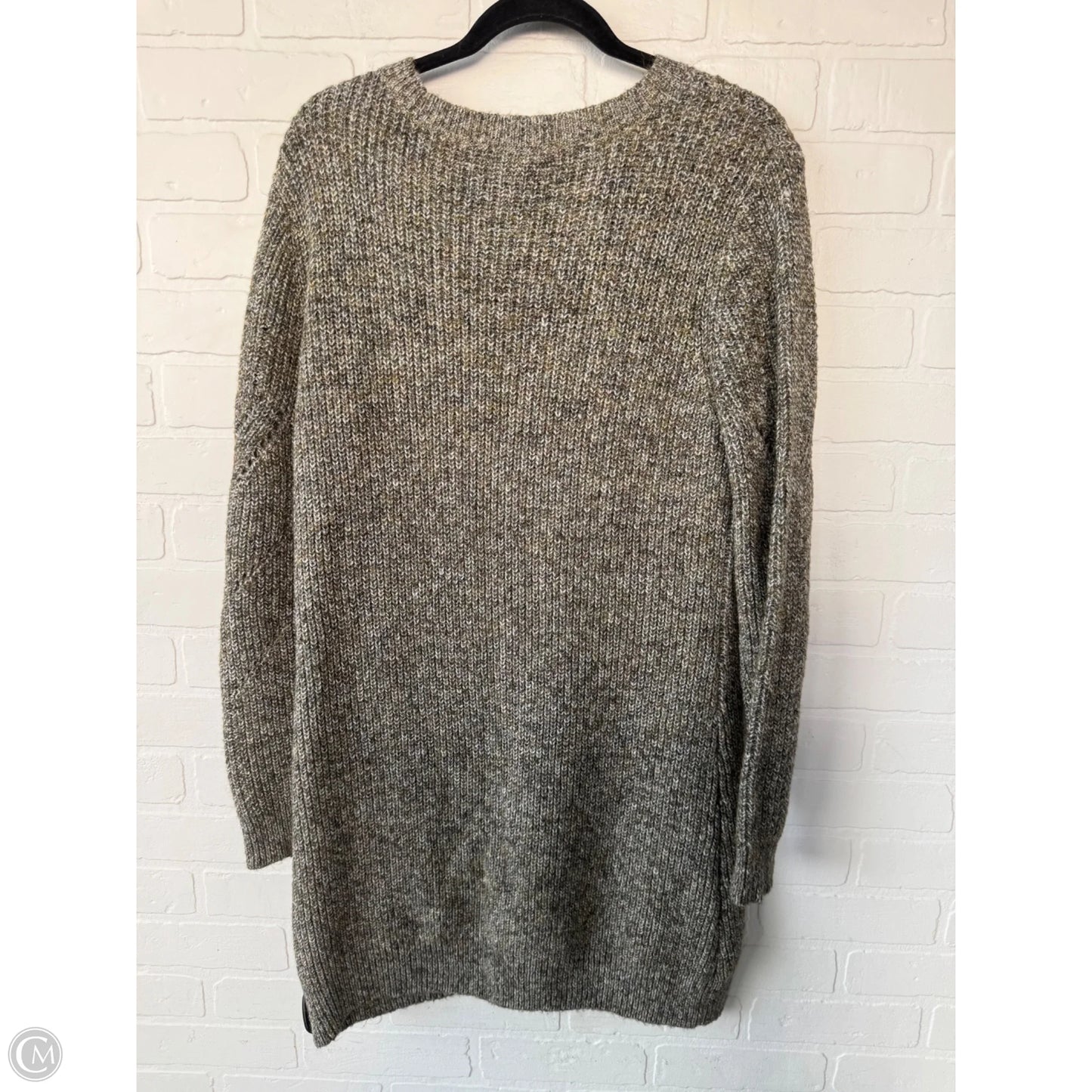 Dress Sweater By Cabi In Green & White, Size: M