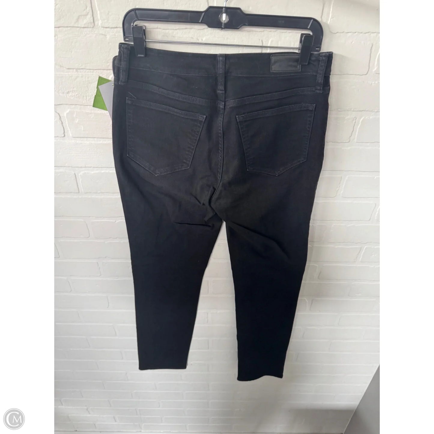Jeans Straight By Lands End In Black Denim, Size: 10