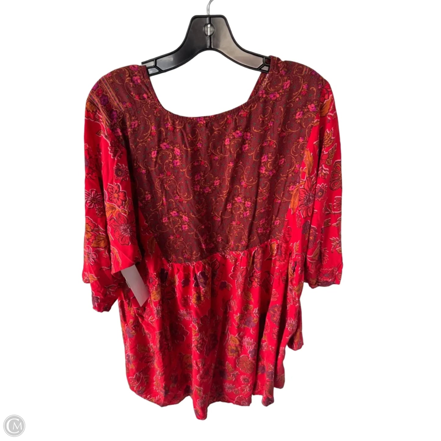 Tunic Short Sleeve By Natural Life In Red, Size: XxL