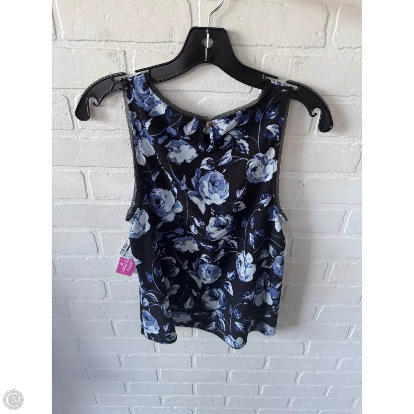 Top Sleeveless By A New Day In Black & Blue, Size: S