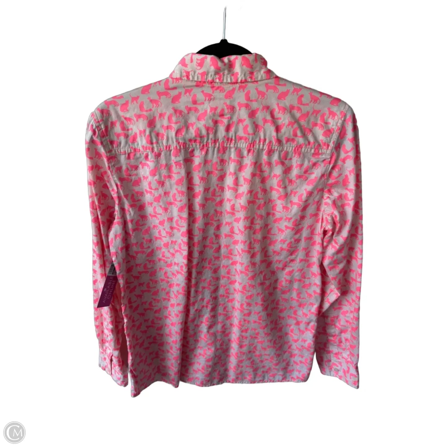 Top Long Sleeve By Gap In Cream & Pink, Size: M
