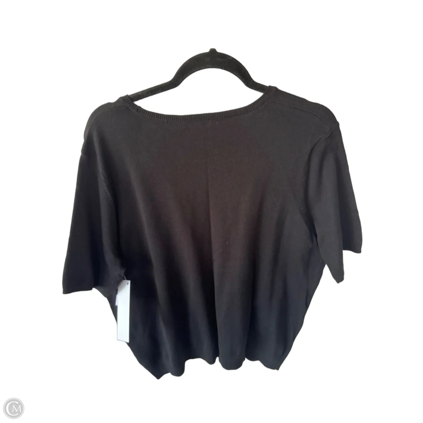 Sweater Short Sleeve By H&m In Black, Size: Xl