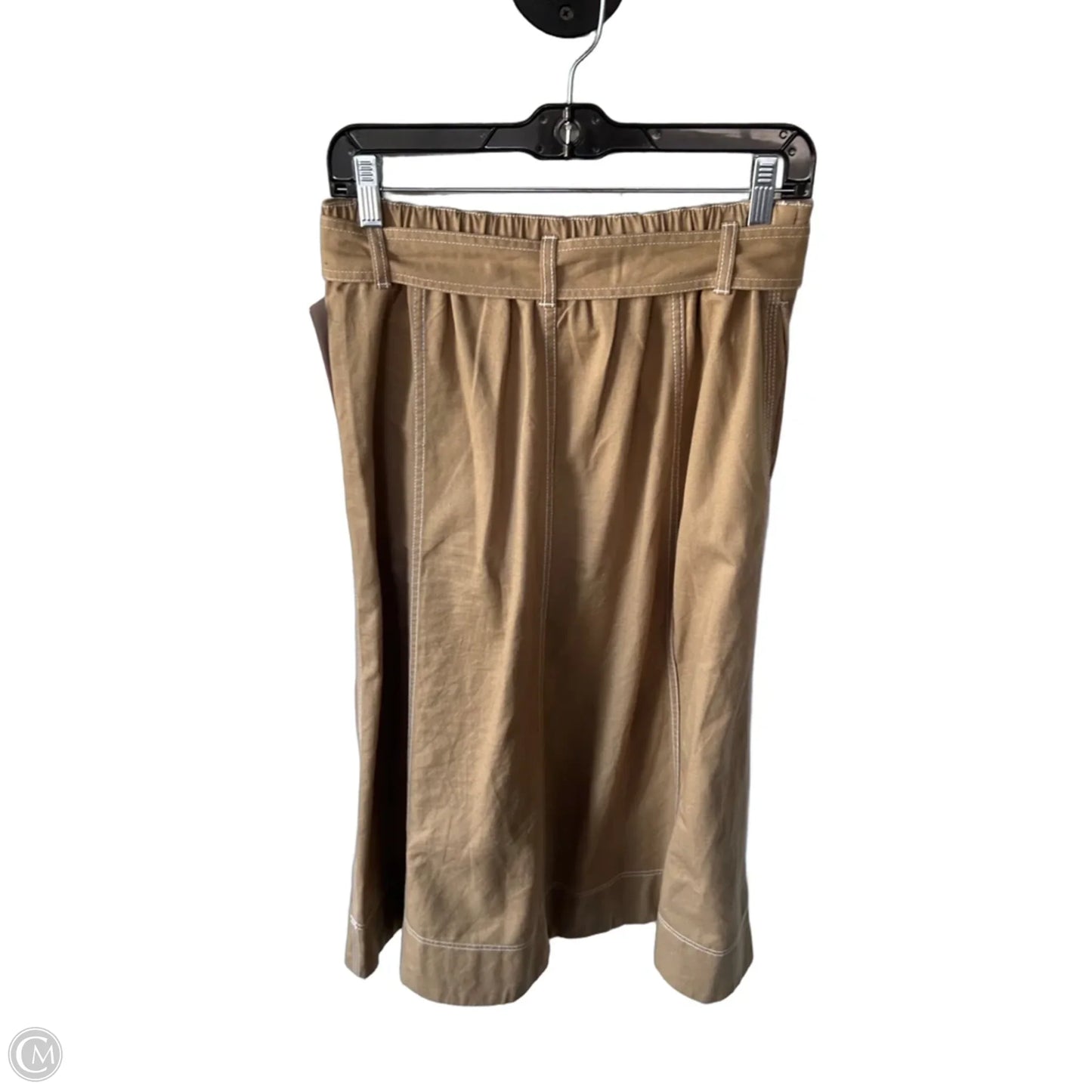 Skirt Midi By Loft In Tan Denim, Size: Xs