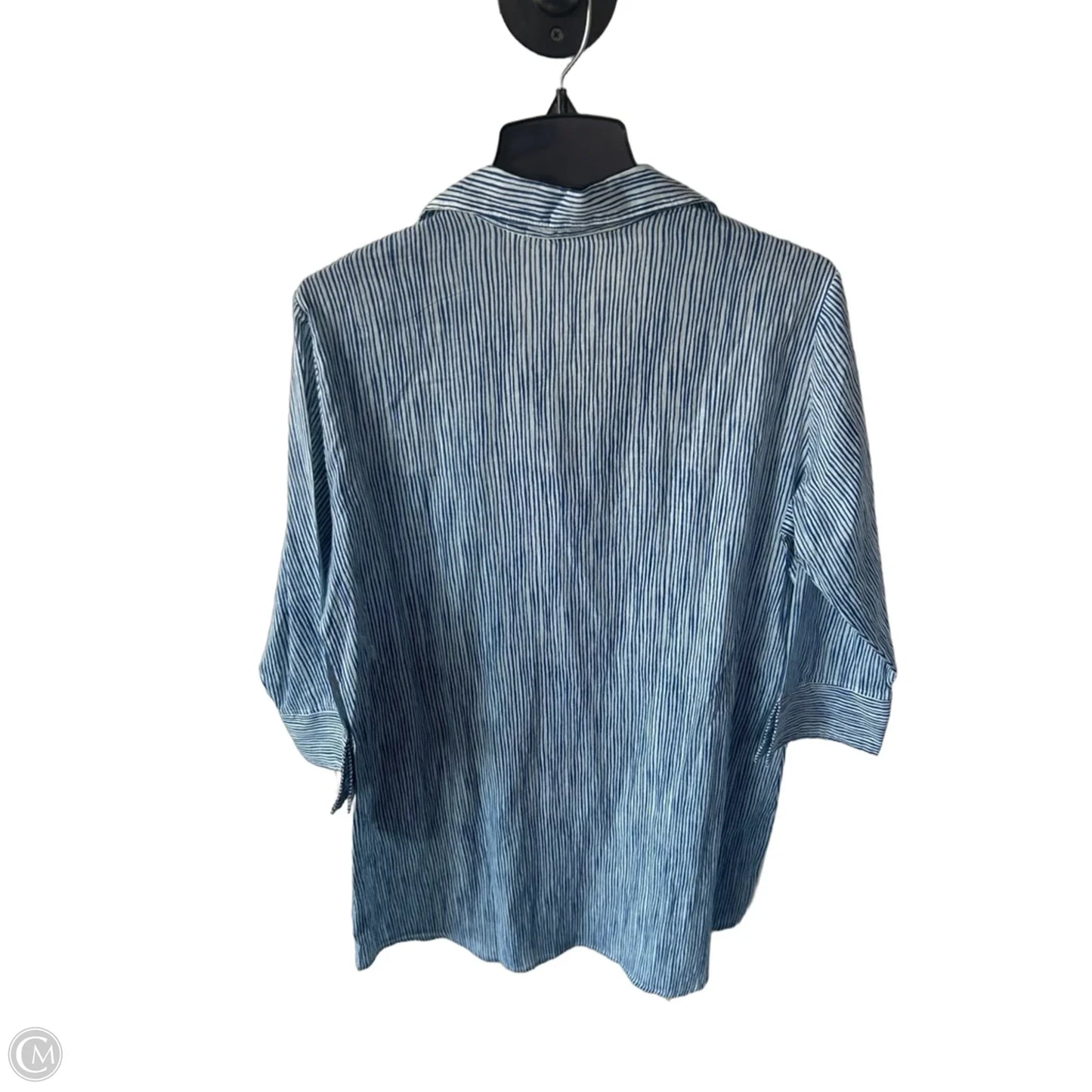 Swimwear Cover-up By Clothes Mentor In Blue & White, Size: M