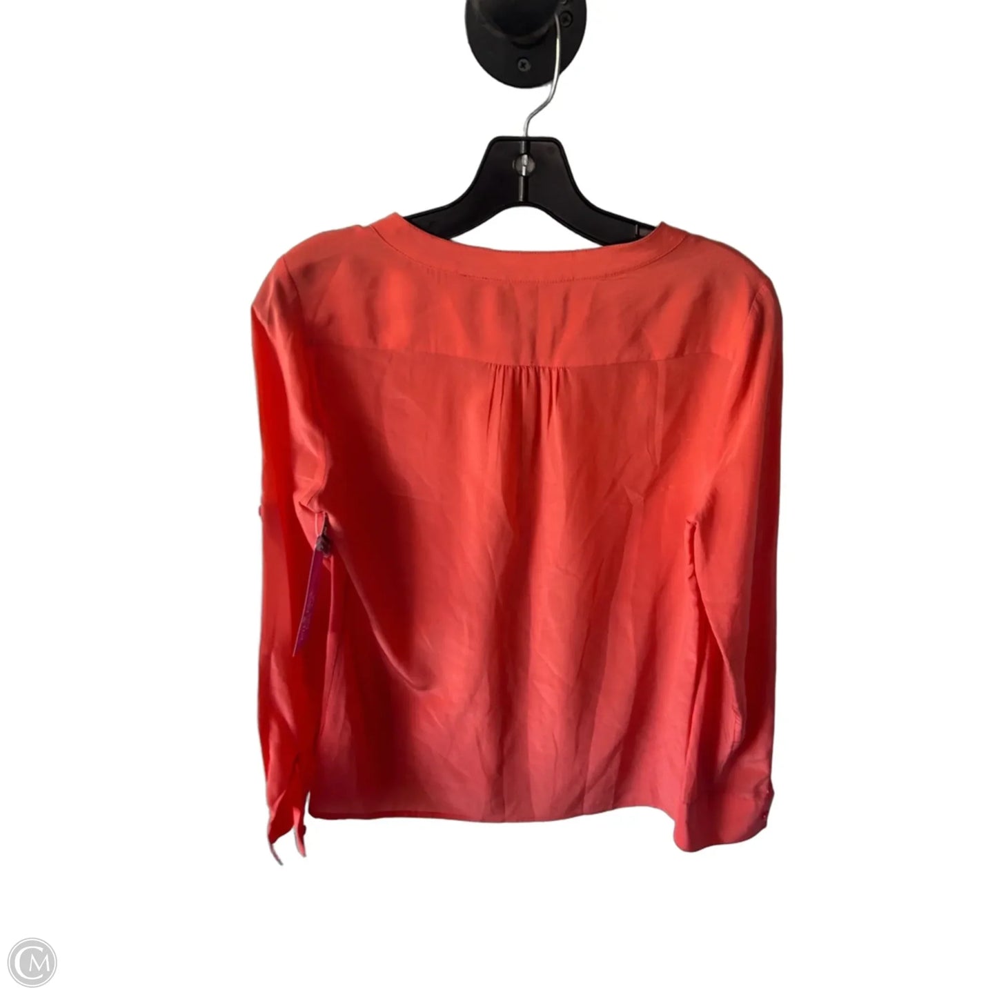 Blouse Long Sleeve By Banana Republic In Coral, Size: Xs
