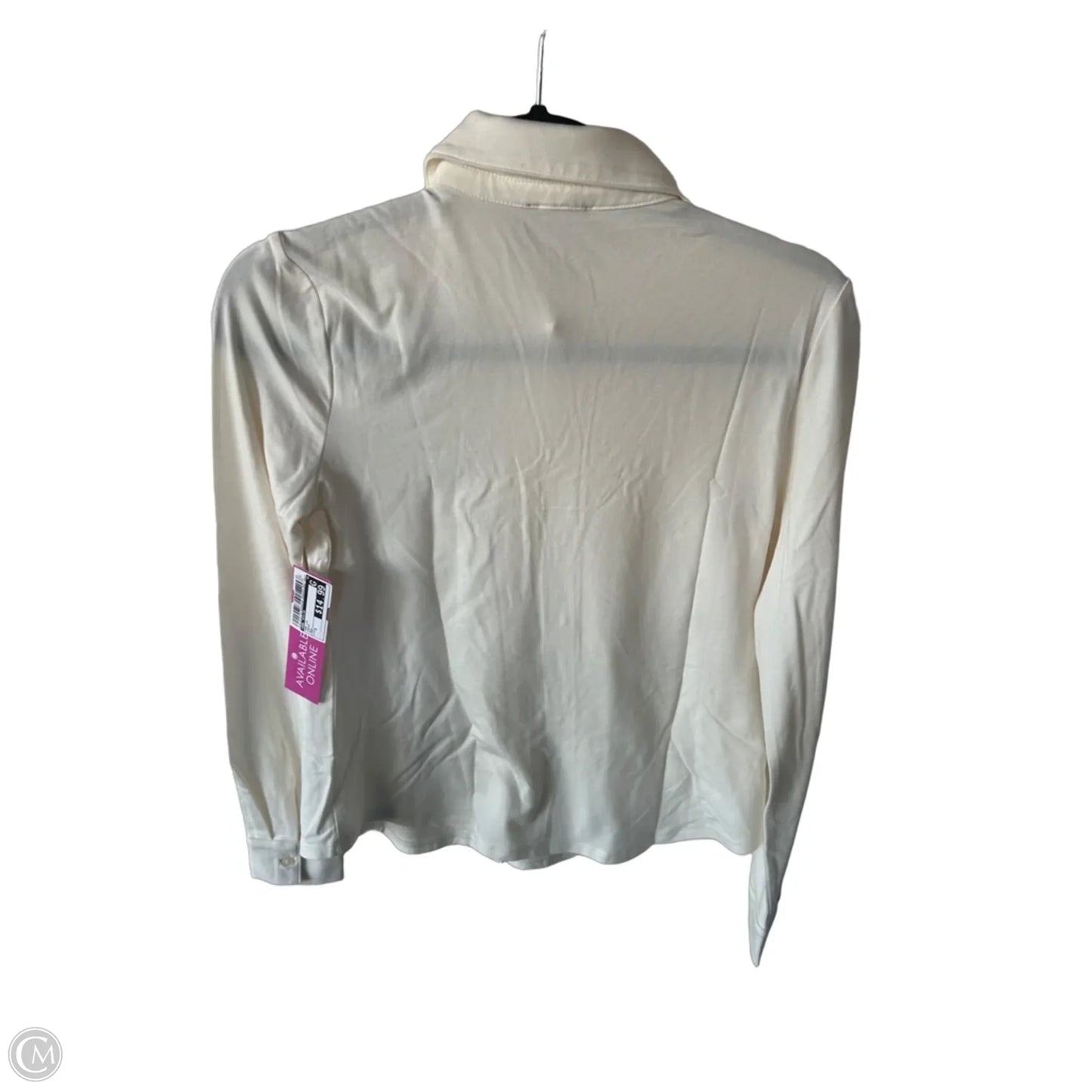 Top Long Sleeve By Ann Taylor In Cream, Size: S