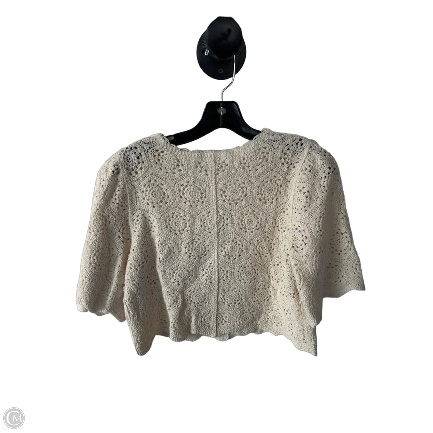 Sweater Cardigan By Ultra Pink In Cream, Size: S