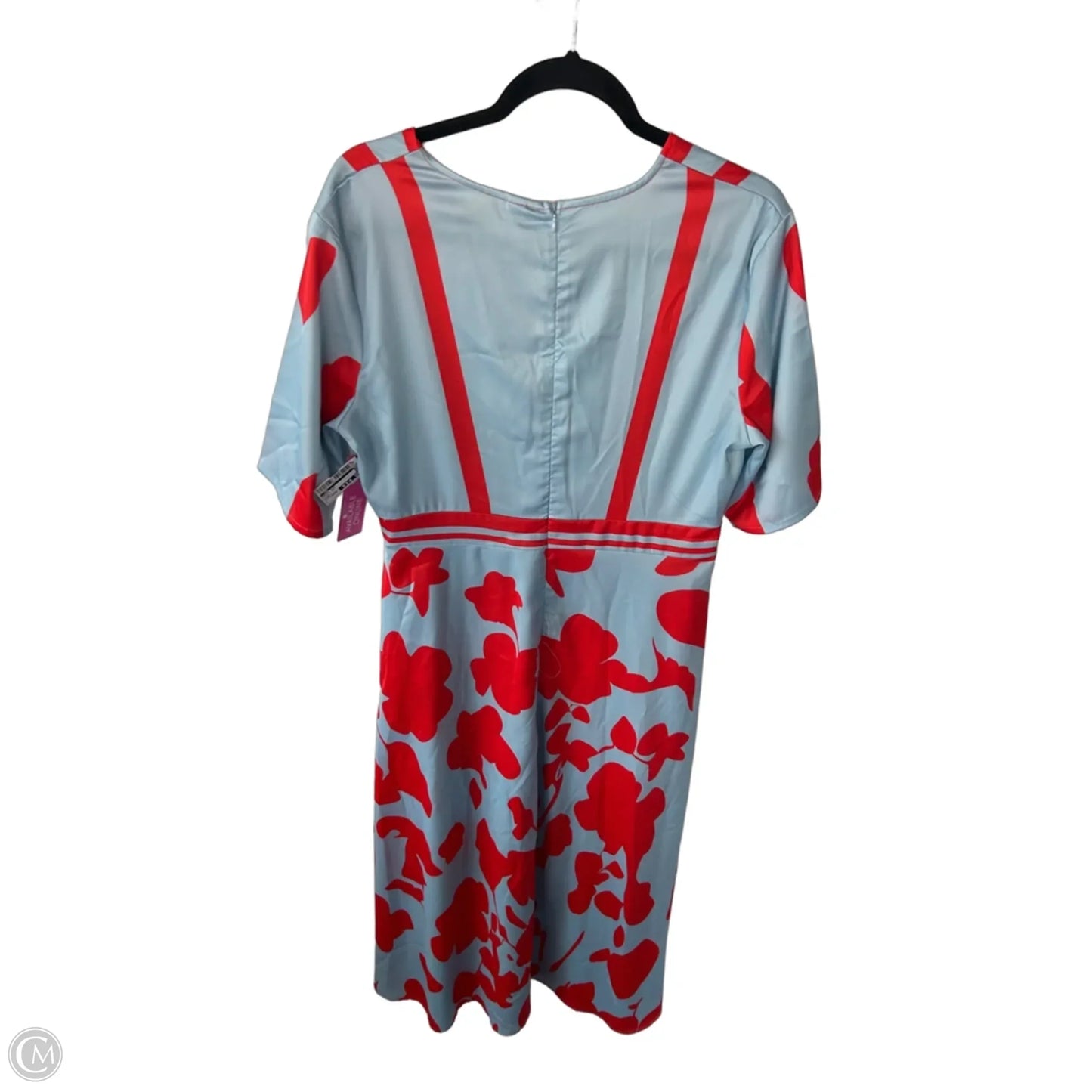 Dress Work By Cme In Blue & Red, Size: Large