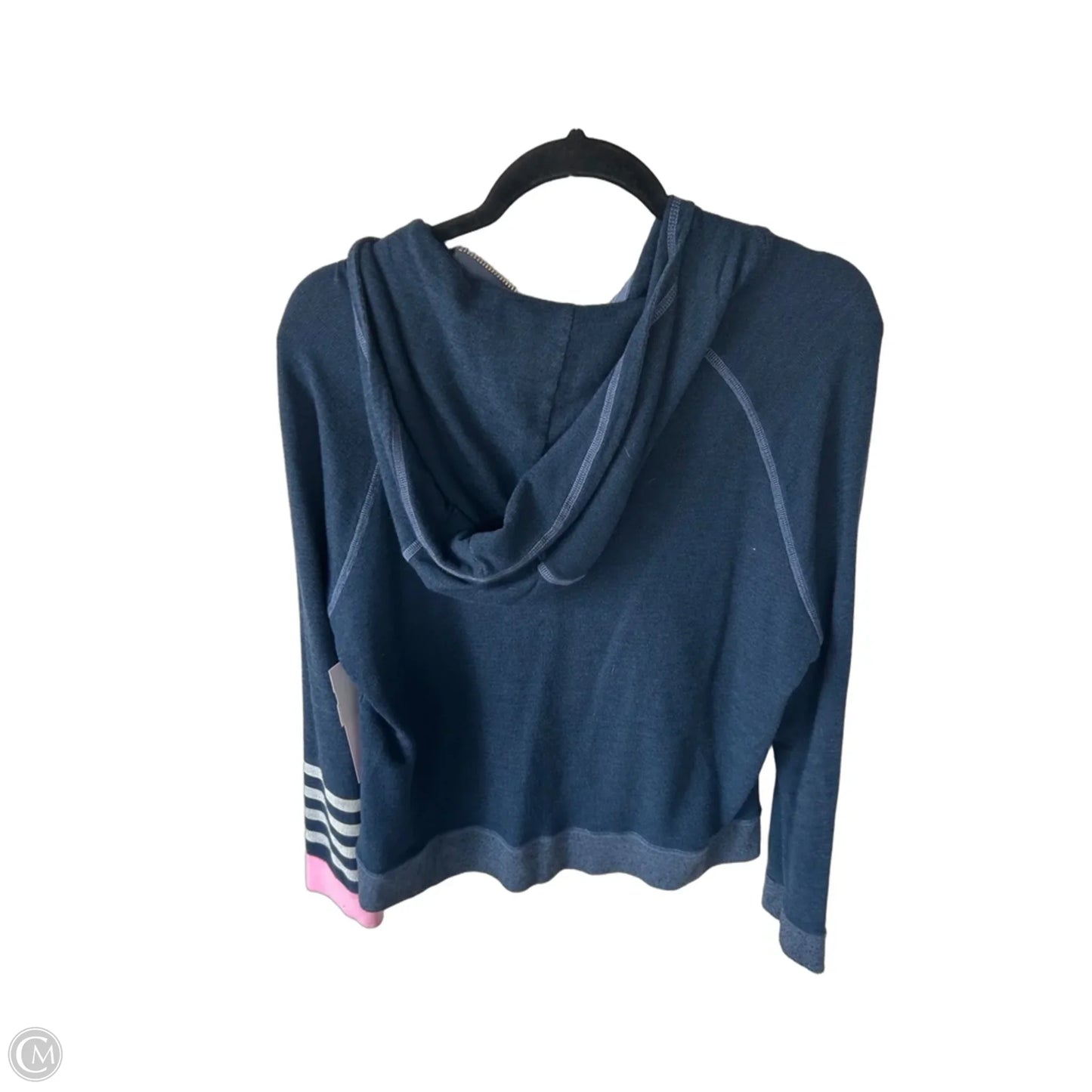 Sweatshirt Hoodie By Sundry In Blue & Pink, Size: L