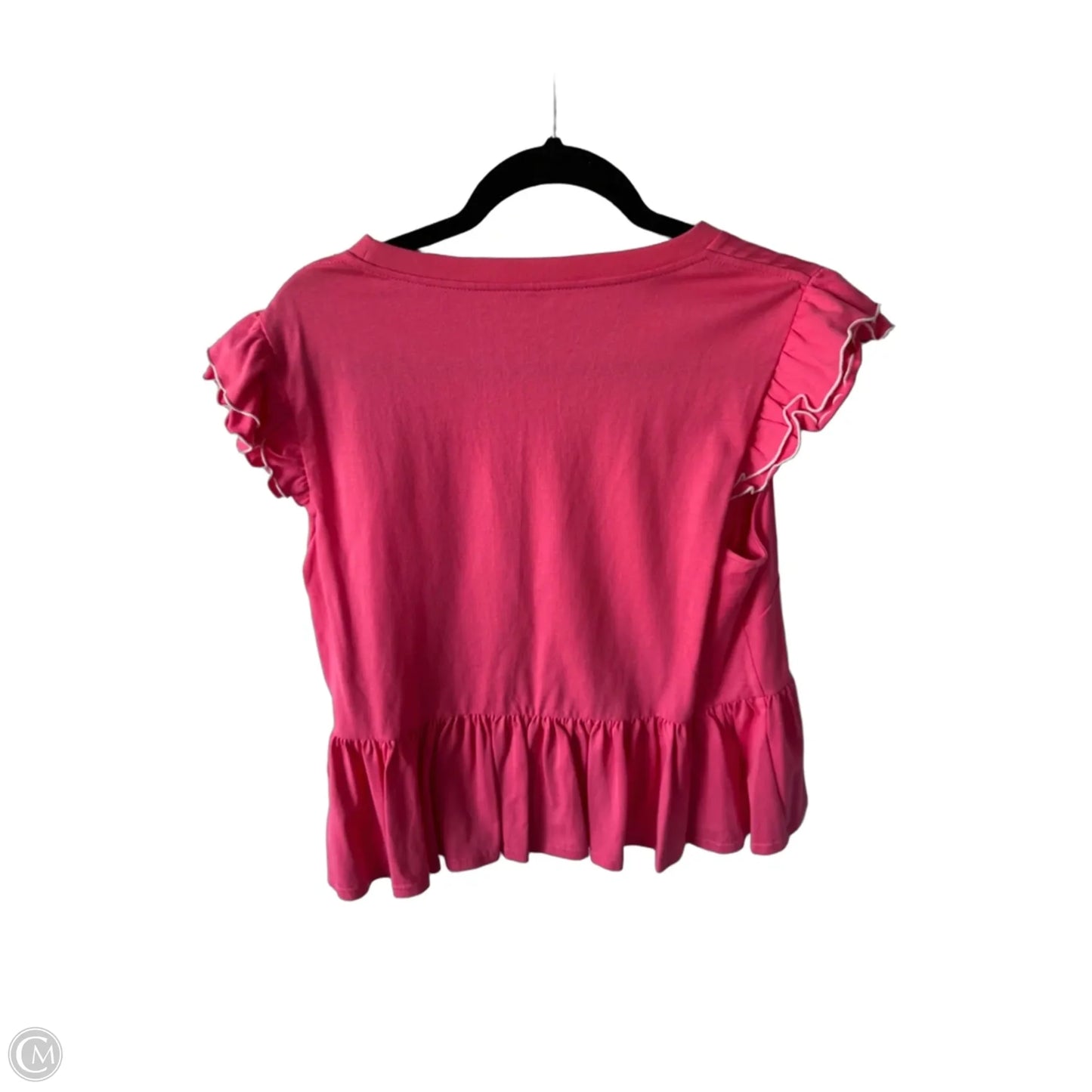 Top Sleeveless Designer By Kate Spade In Pink & White, Size: Xl
