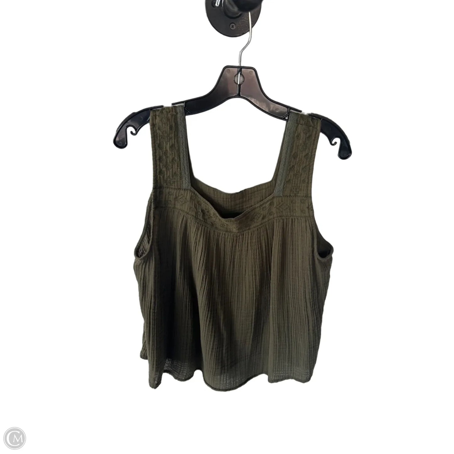 Top Sleeveless By Caslon In Green, Size: L