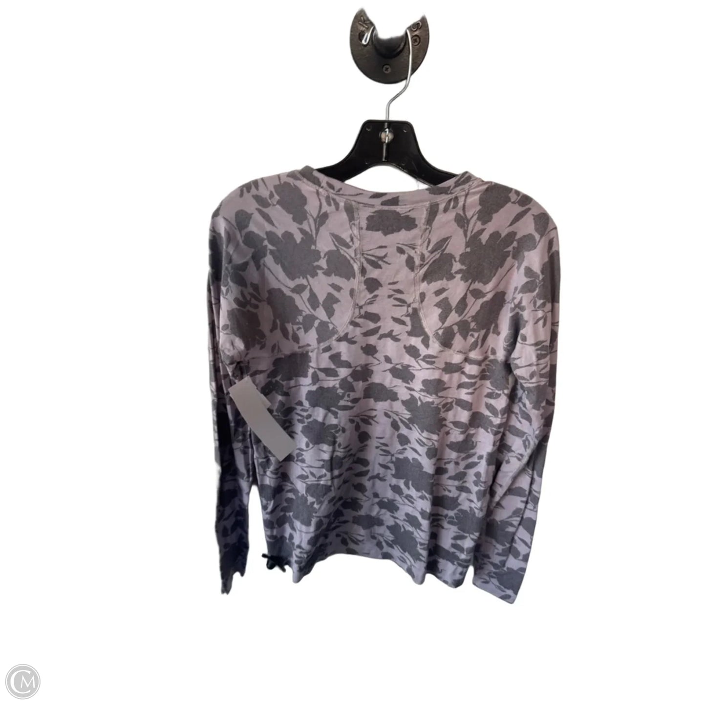 Athletic Top Long Sleeve Crewneck By Athleta In Grey & Purple, Size: M