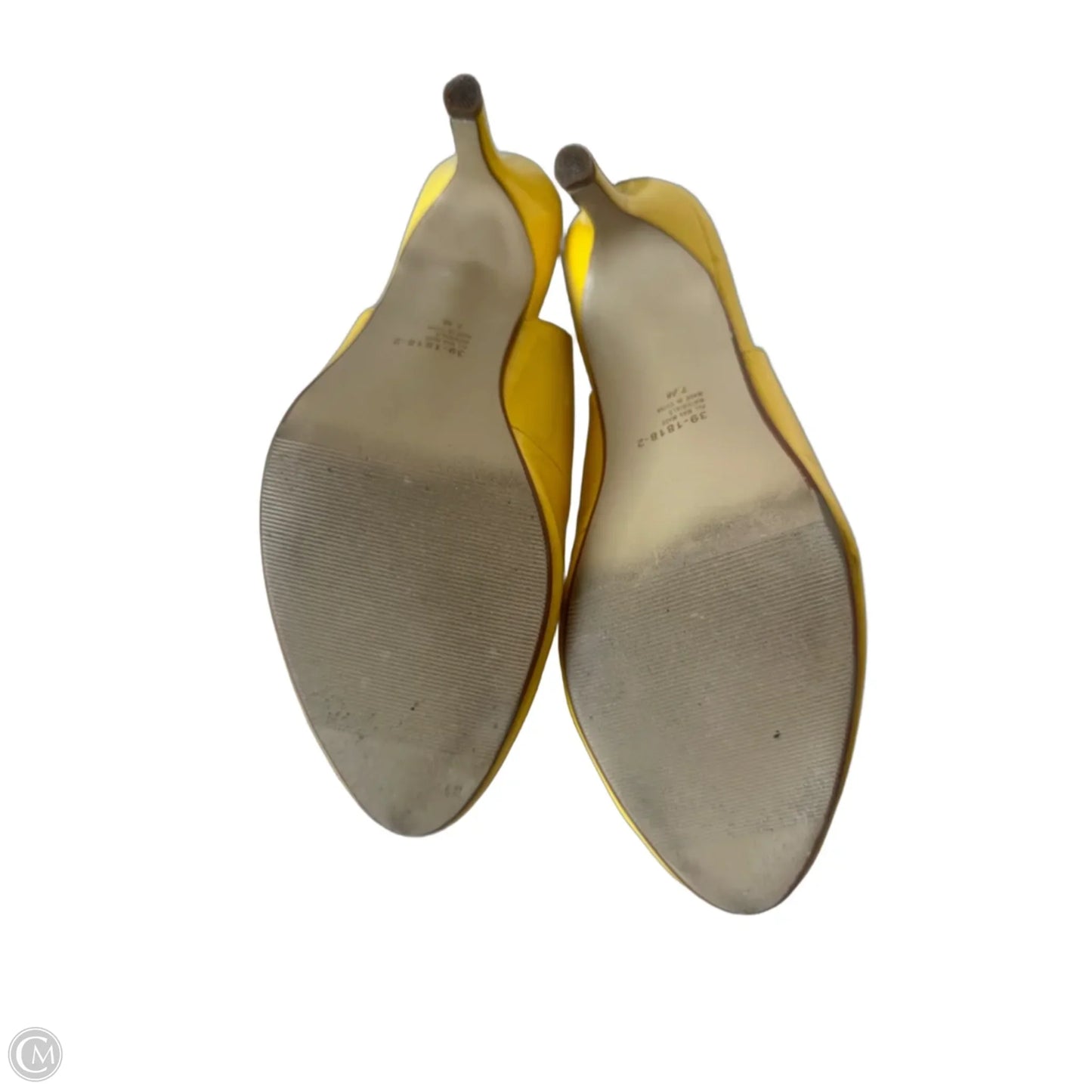 Shoes Heels Kitten By Clothes Mentor In Yellow, Size: 7