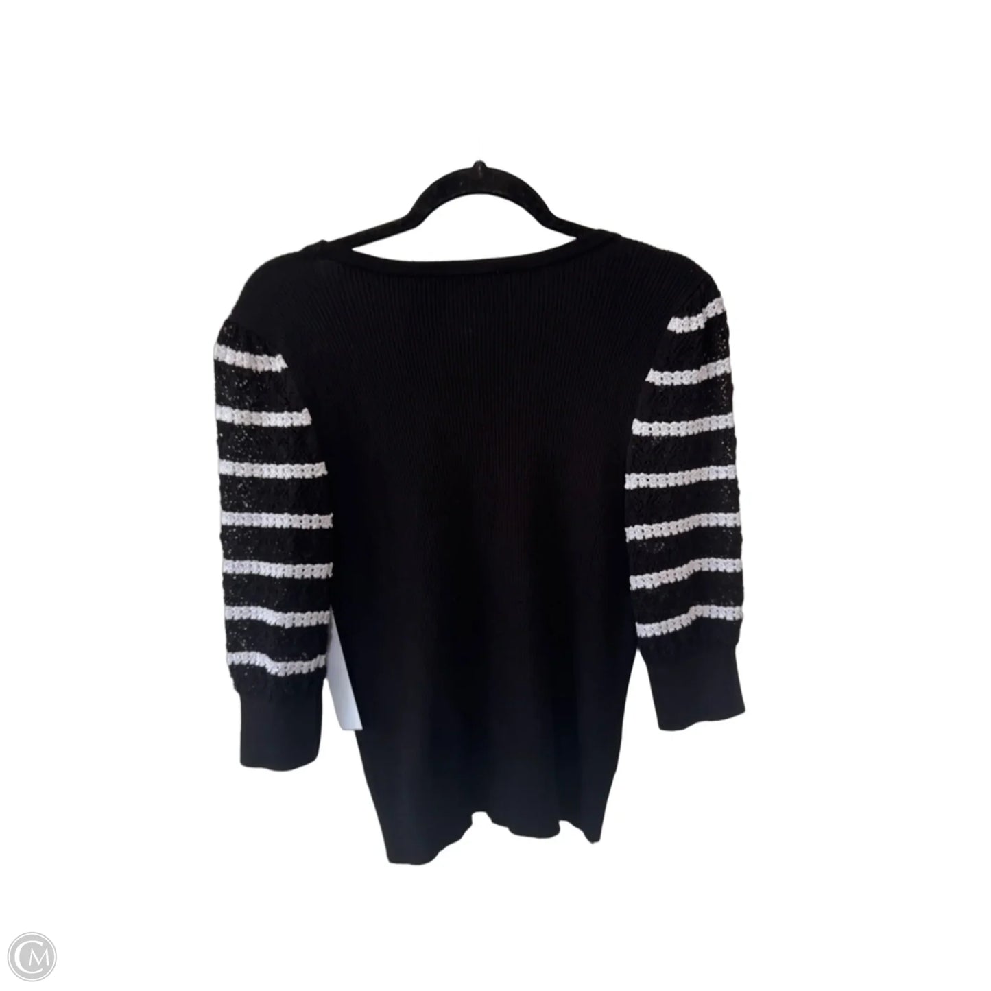 Sweater Cardigan By White House Black Market In Black & White, Size: M