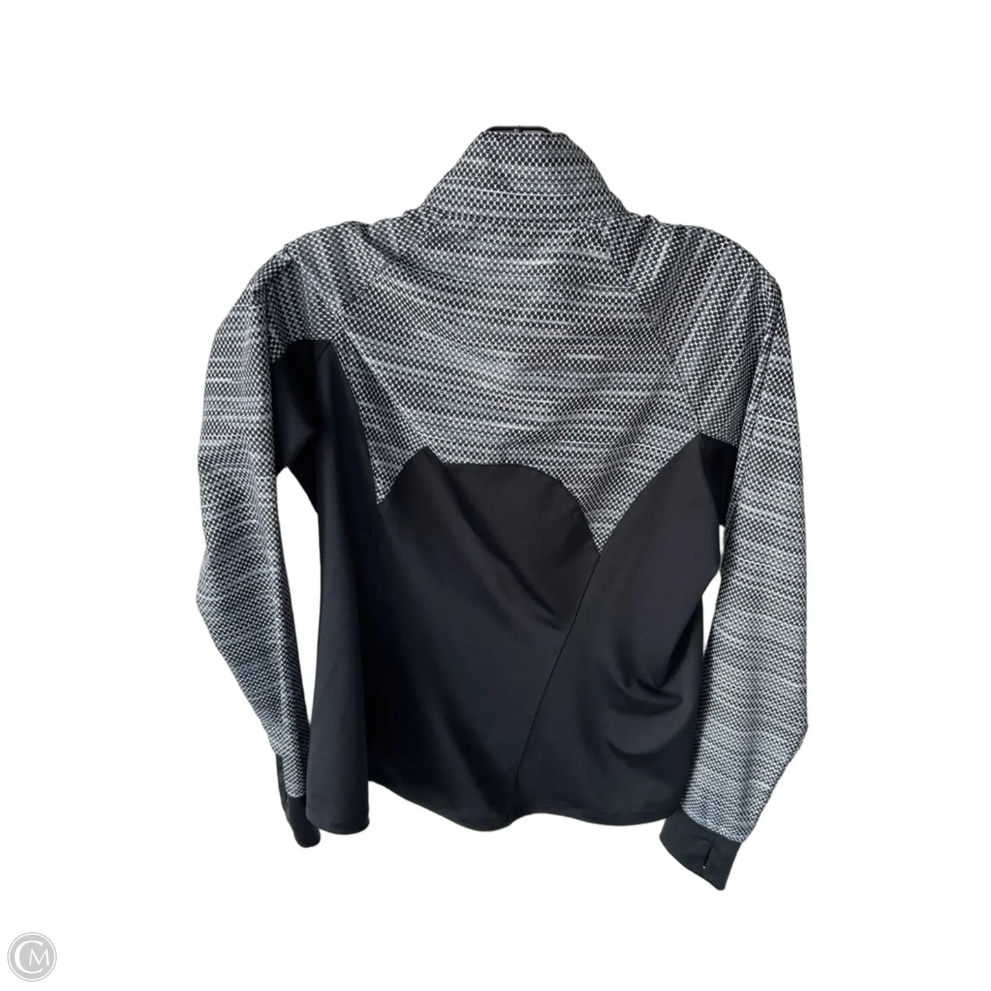 Athletic Jacket By Clothes Mentor In Black & White, Size: M