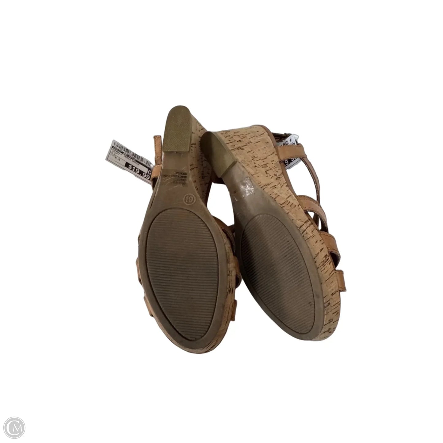 Sandals Heels Wedge By Kelly And Katie In Brown, Size: 6.5