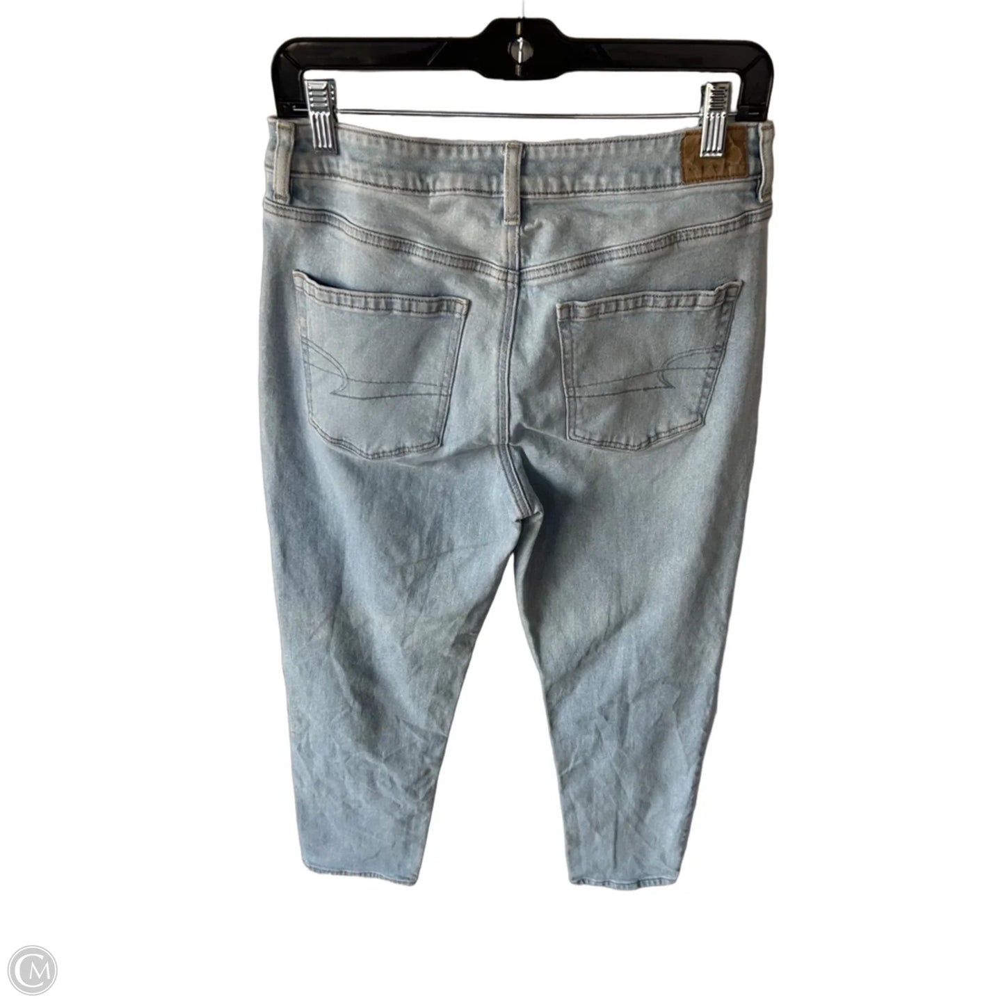 Jeans Straight By American Eagle In Blue Denim, Size: 8