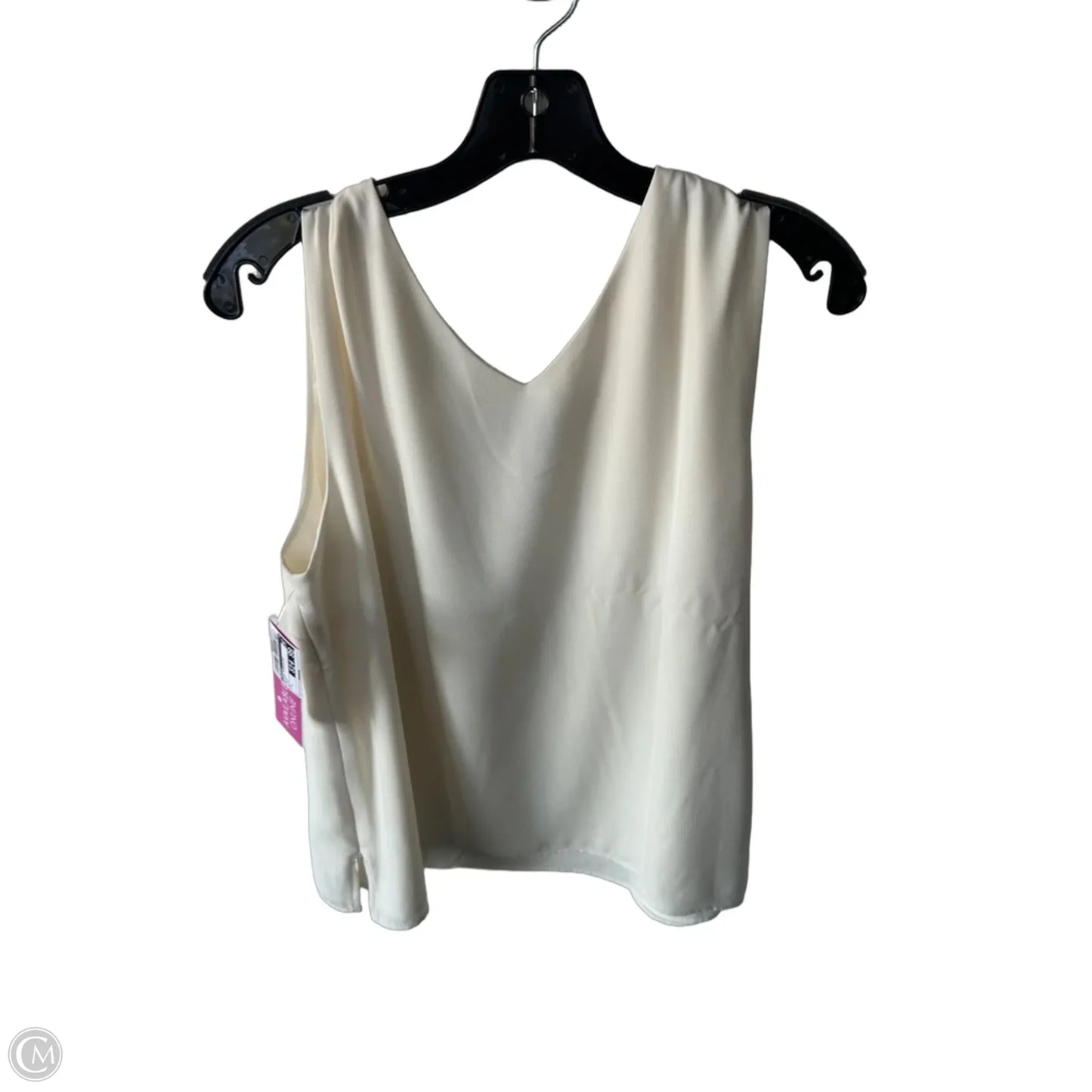 Blouse Sleeveless By Talbots In Cream, Size: L