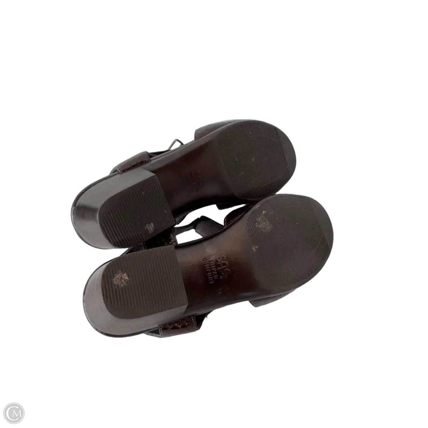 Sandals Heels Block By Sas In Brown, Size: 6