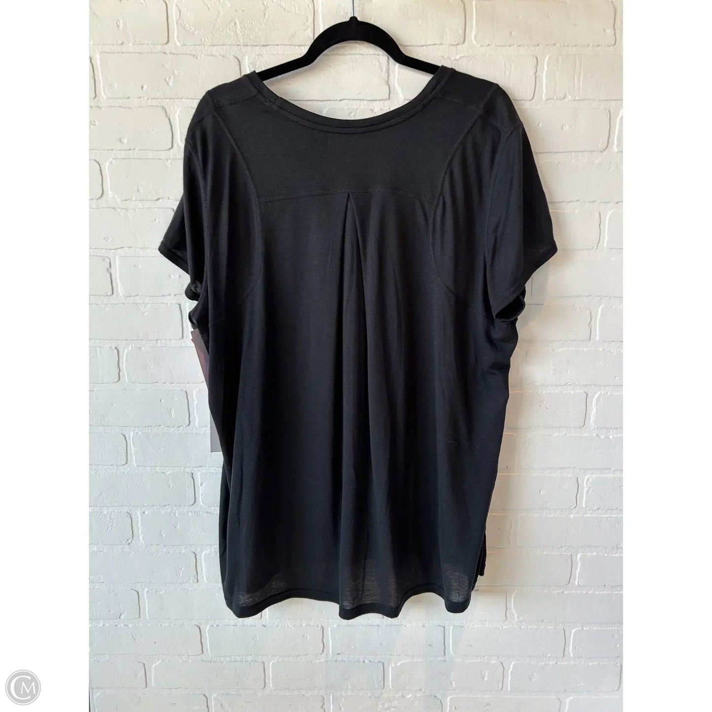 Athletic Top Short Sleeve By Calvin Klein Performance In Black, Size: 3x