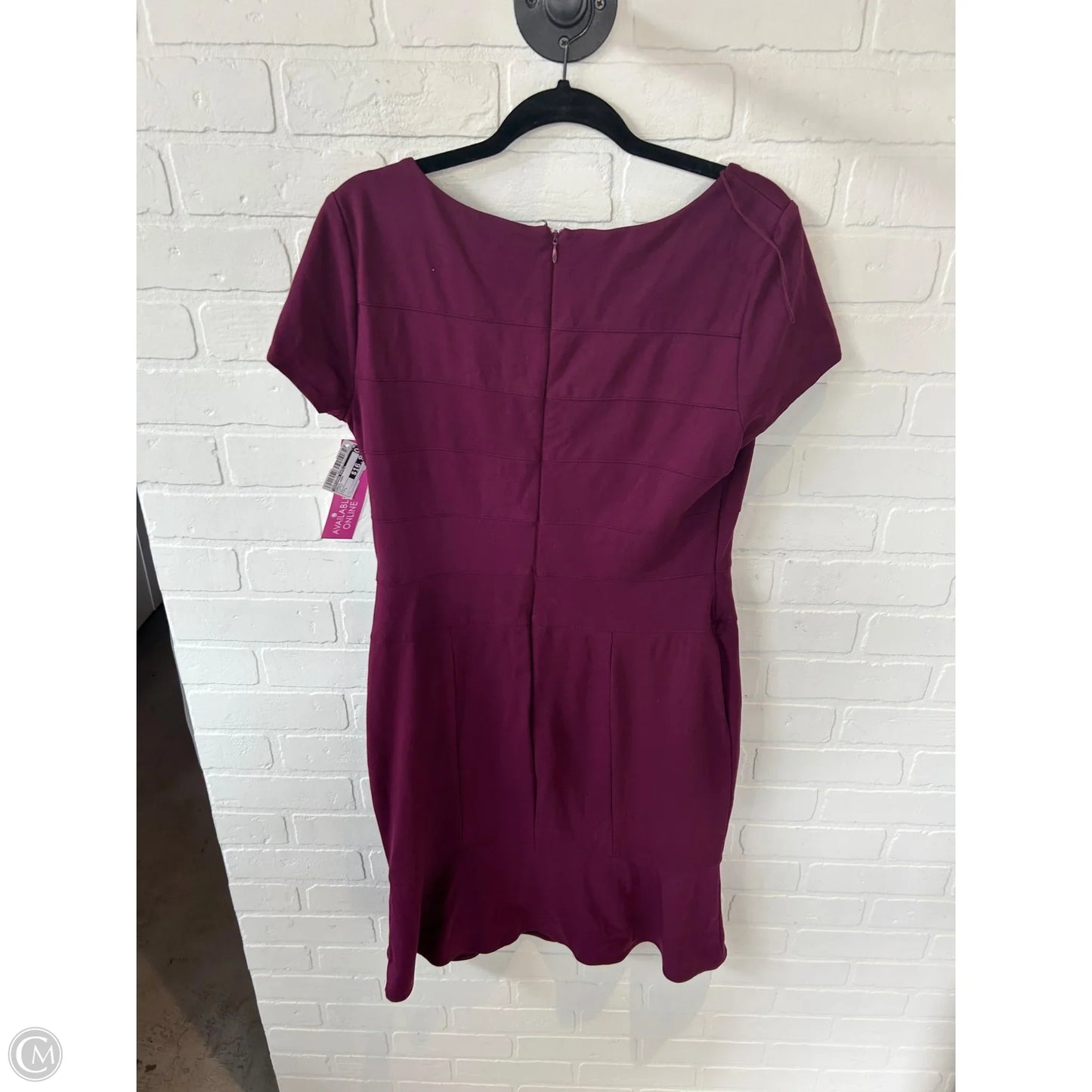 Dress Work By Adrianna Papell In Purple, Size: L