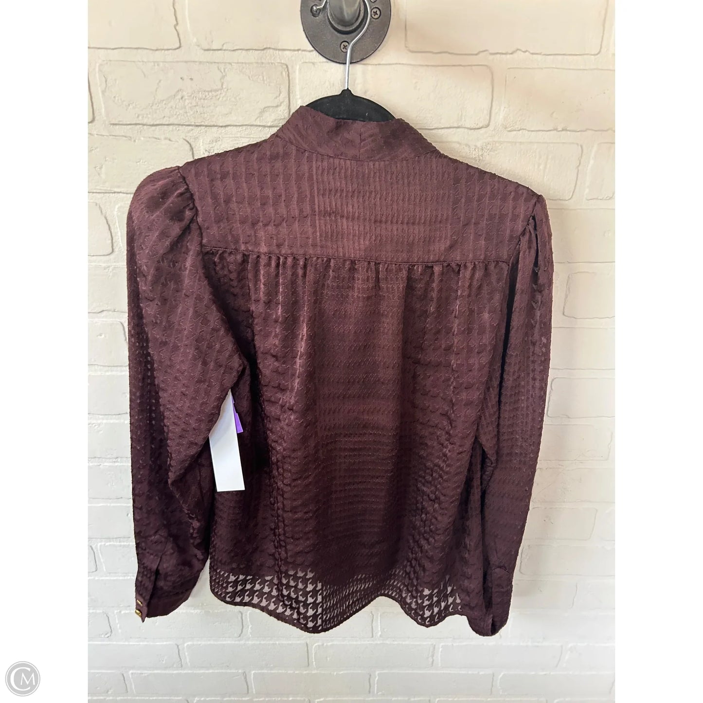 Top Long Sleeve By Guess In Brown, Size: Xs