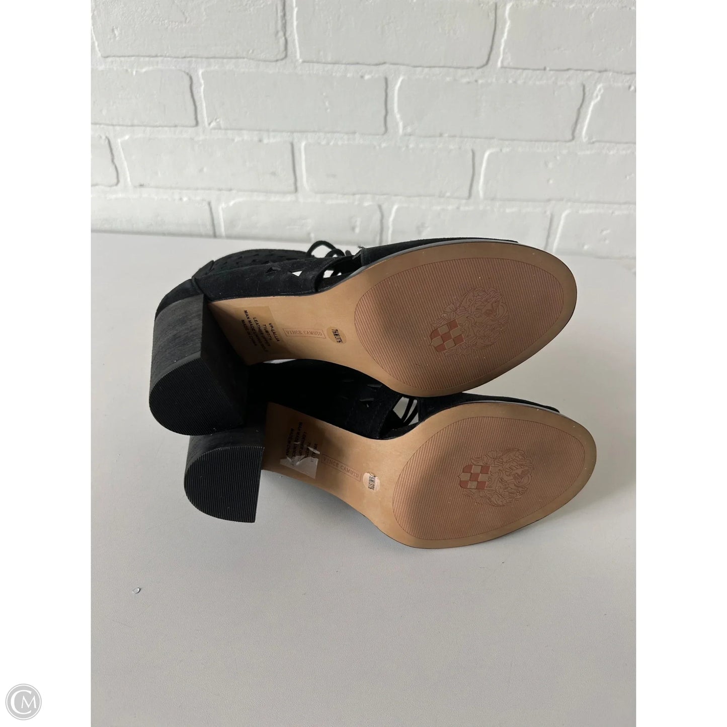 Sandals Heels Block By Vince Camuto In Black, Size: 7.5