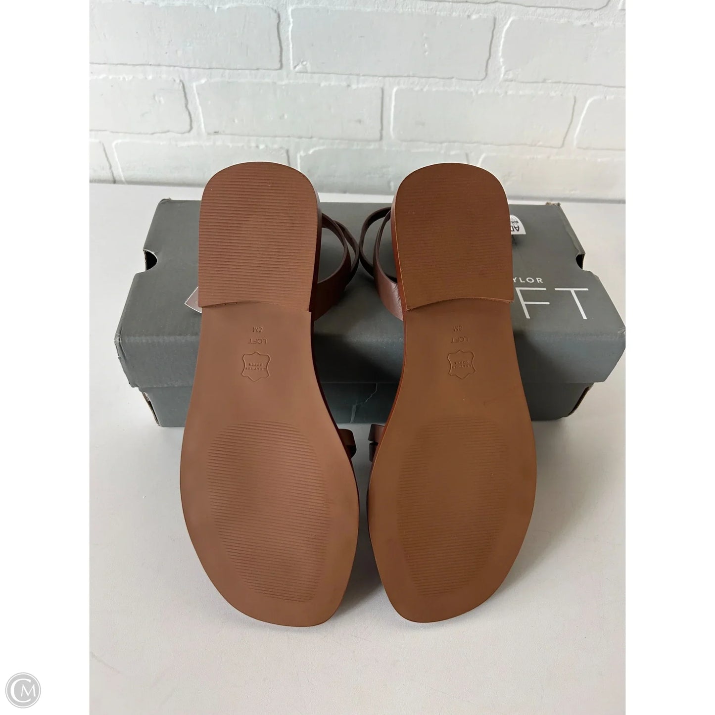 Sandals Flats By Loft In Brown, Size: 8