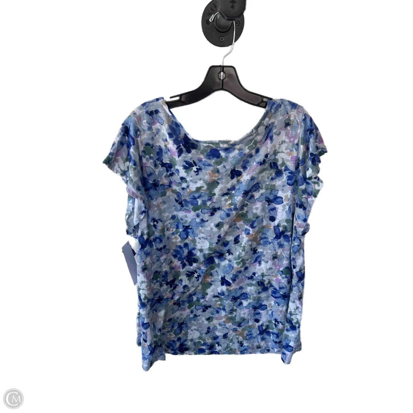 Top Short Sleeve By Lane Bryant In Blue & Green, Size: 4x