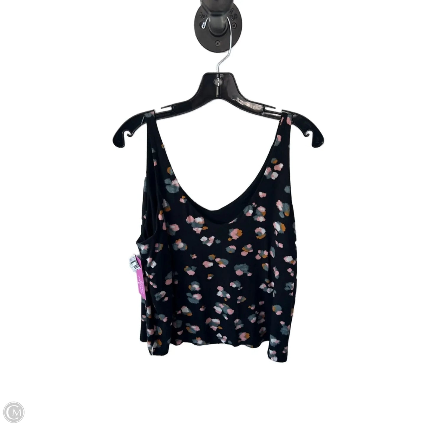 Top Sleeveless By Soma In Black & Pink, Size: Xl