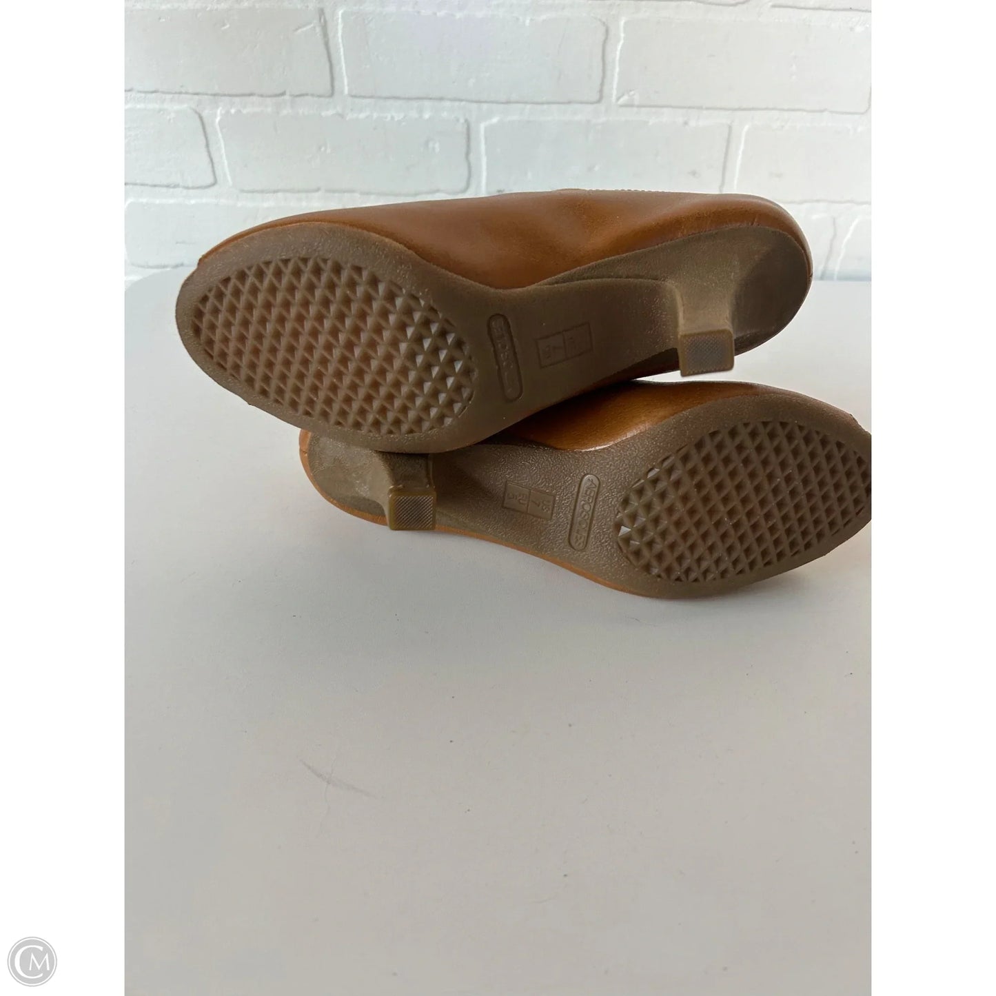 Sandals Heels Block By Aerosoles In Tan, Size: 7