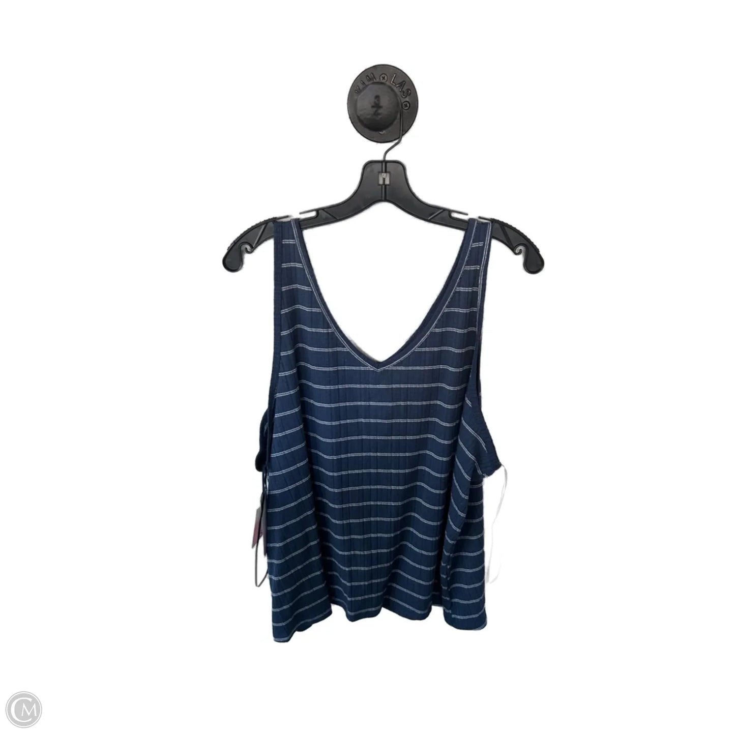 Top Sleeveless Basic By So In Blue & White, Size: 2x