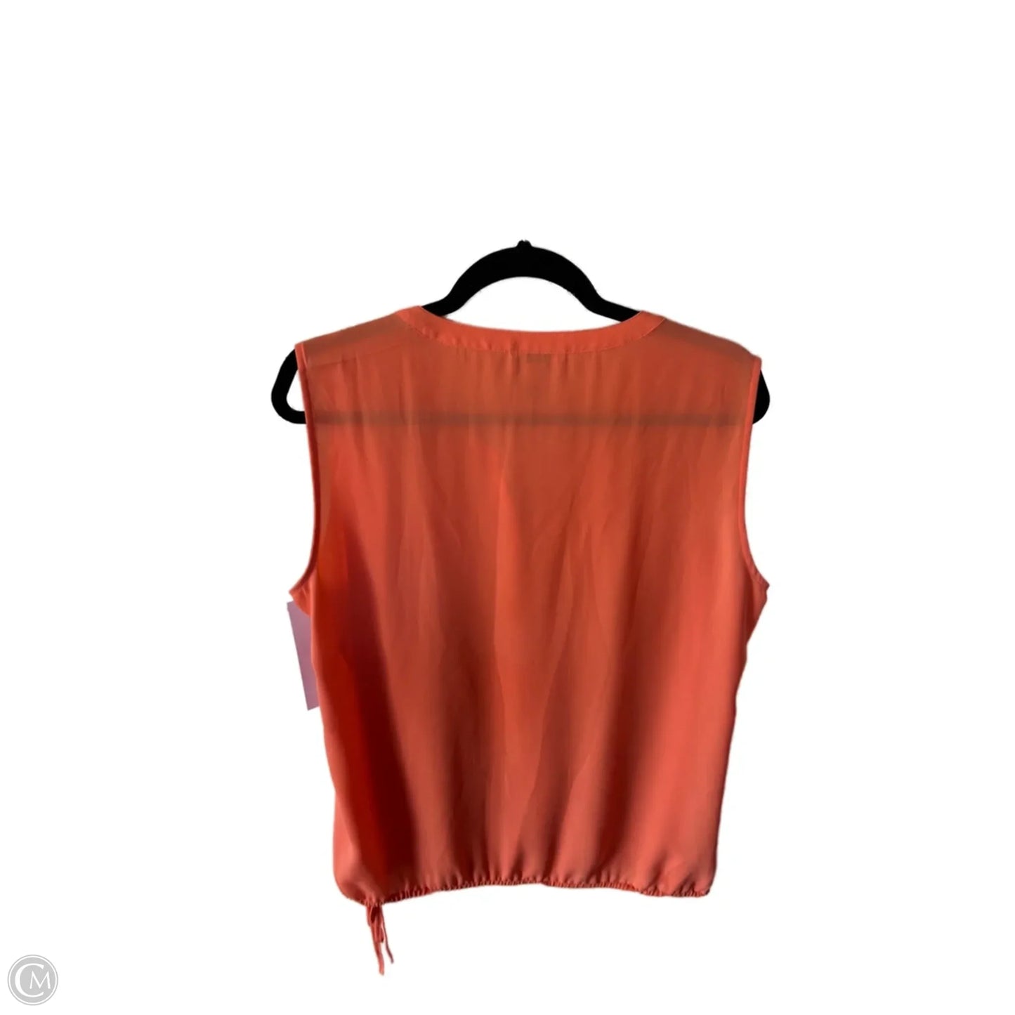 Top Sleeveless By Loft In Orange, Size: L