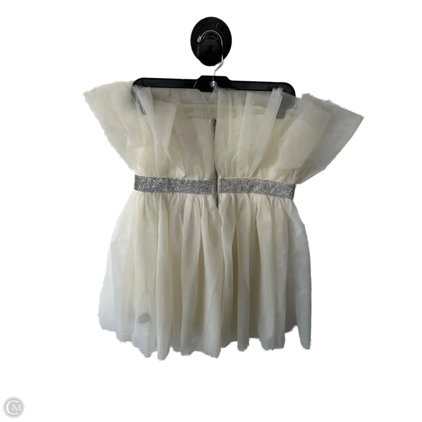 Dress Party Short By Betsey Johnson In Cream, Size: L