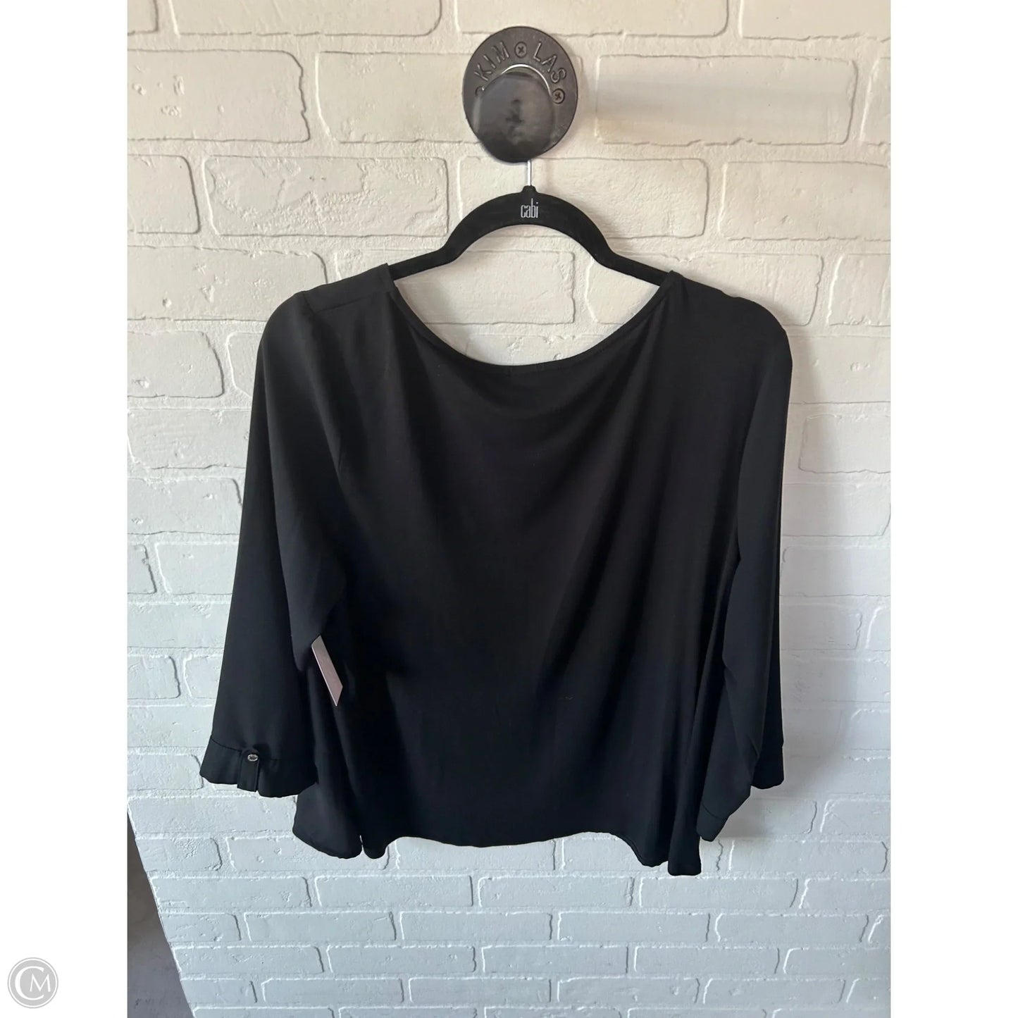 Top Long Sleeve By Dana Buchman In Black, Size: Xl