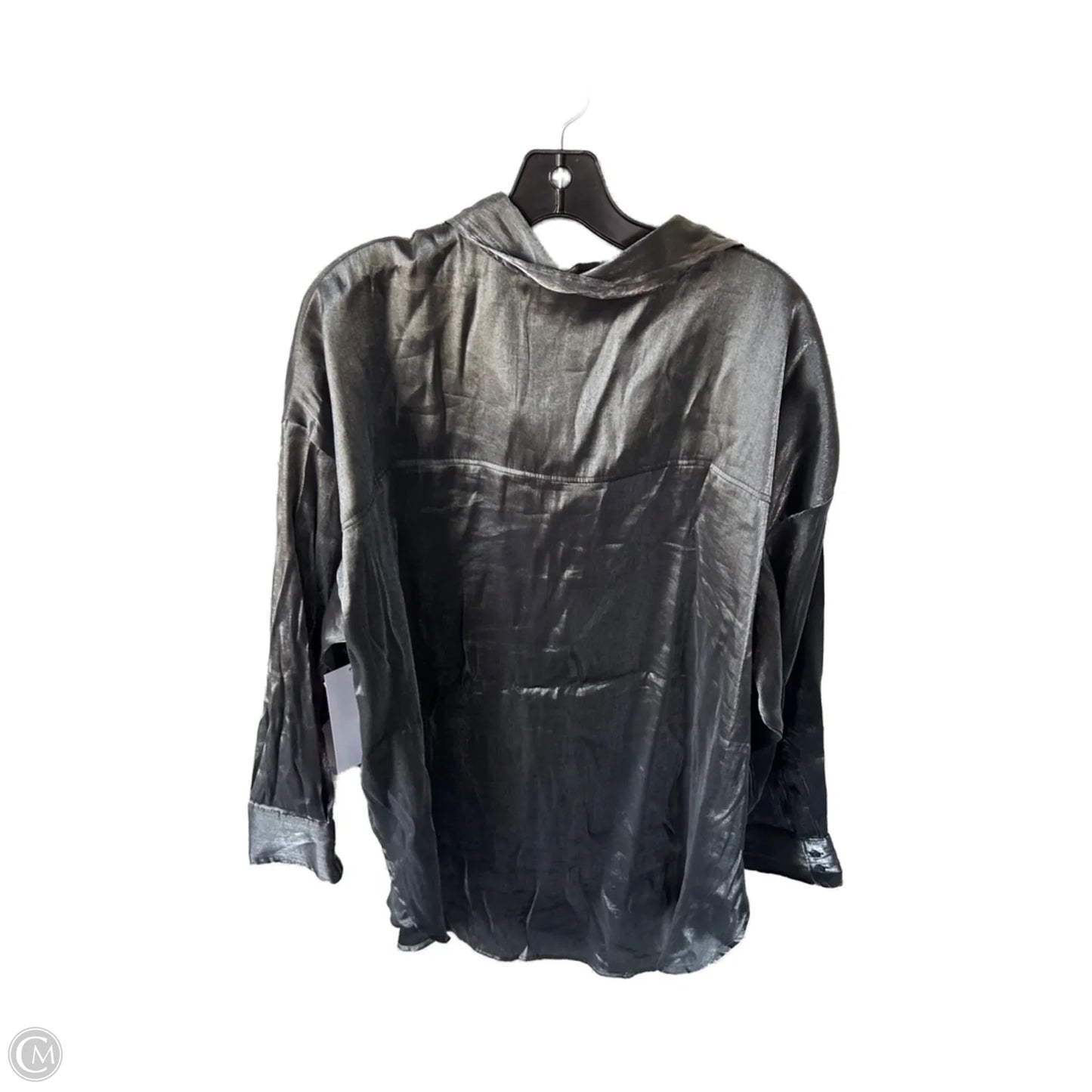 Top Long Sleeve By H&m In Silver, Size: Xl