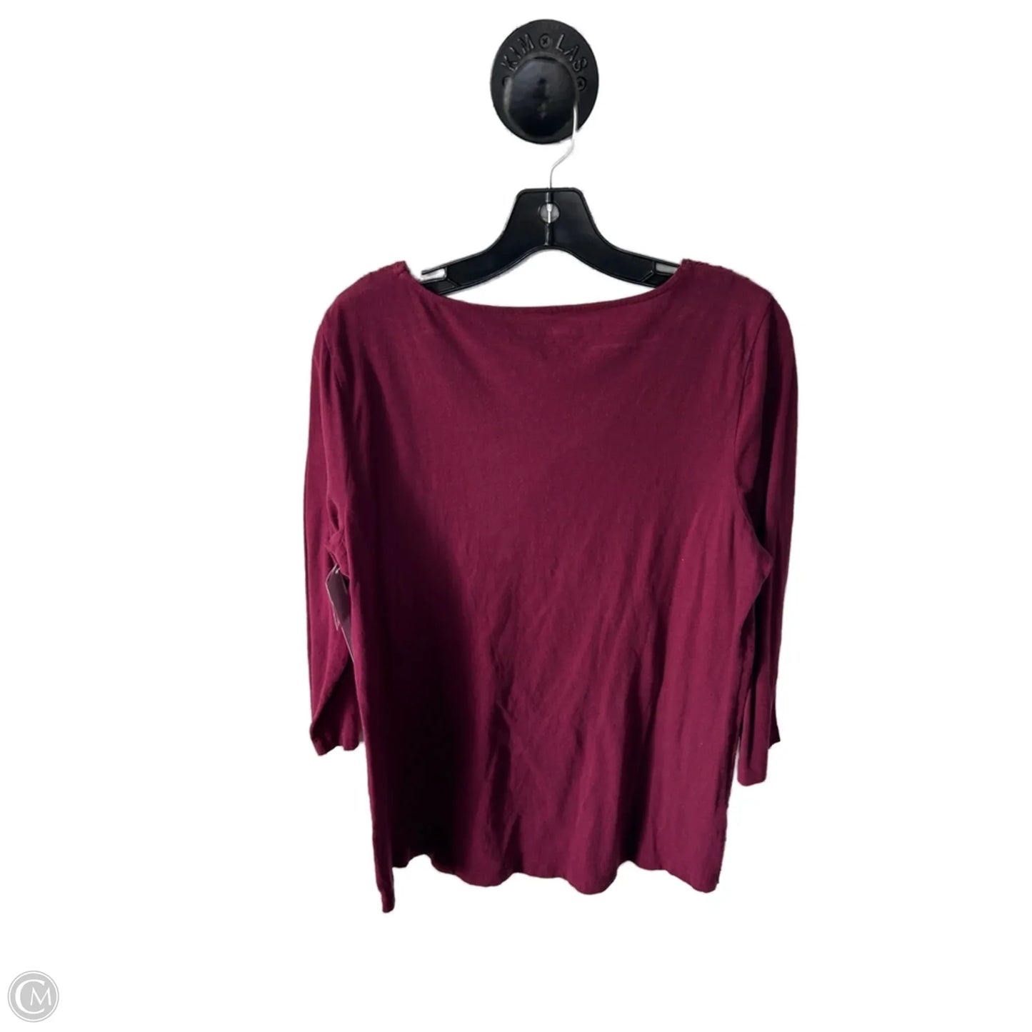 Top Long Sleeve By Eddie Bauer In Red, Size: L