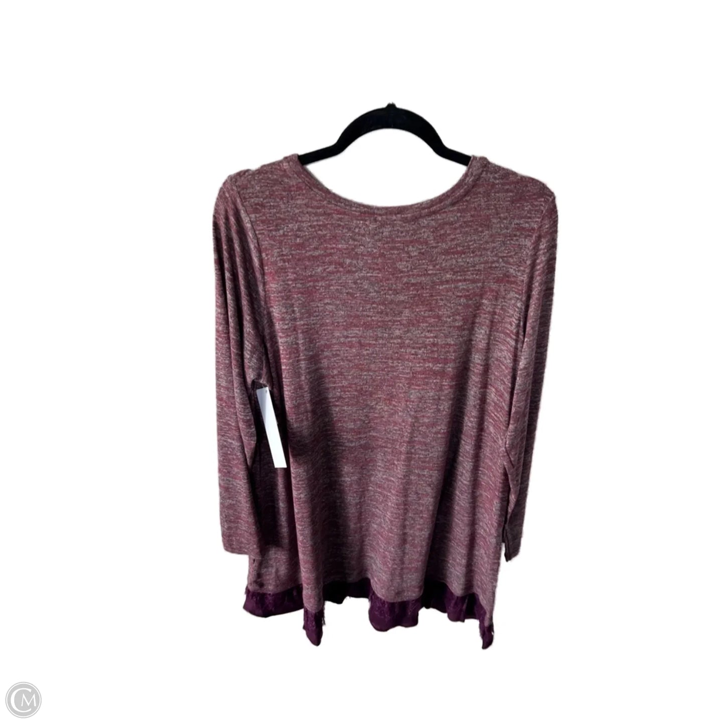 Top Long Sleeve By Logo In Red, Size: Xl