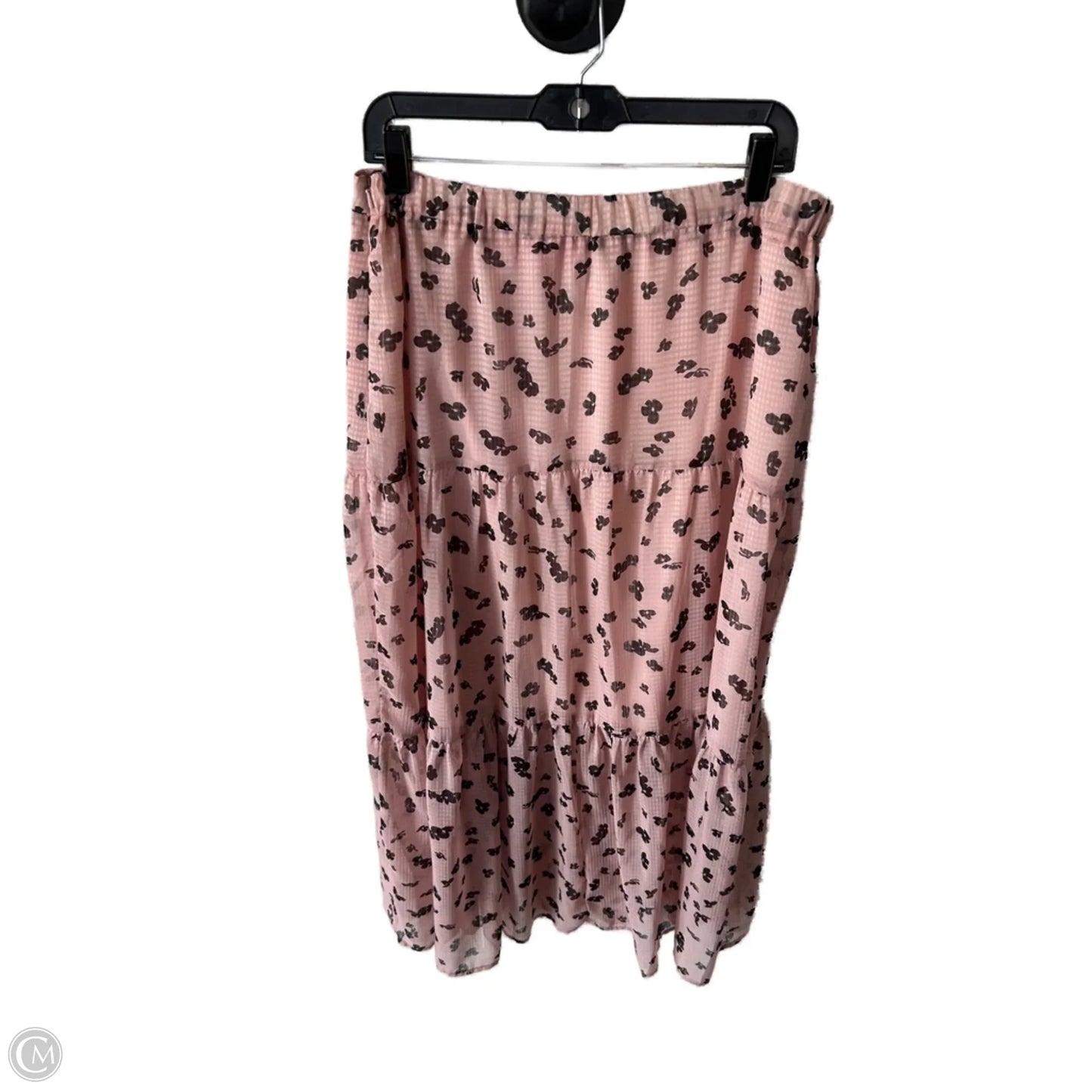 Skirt Maxi By Leith In Black & Pink, Size: 12